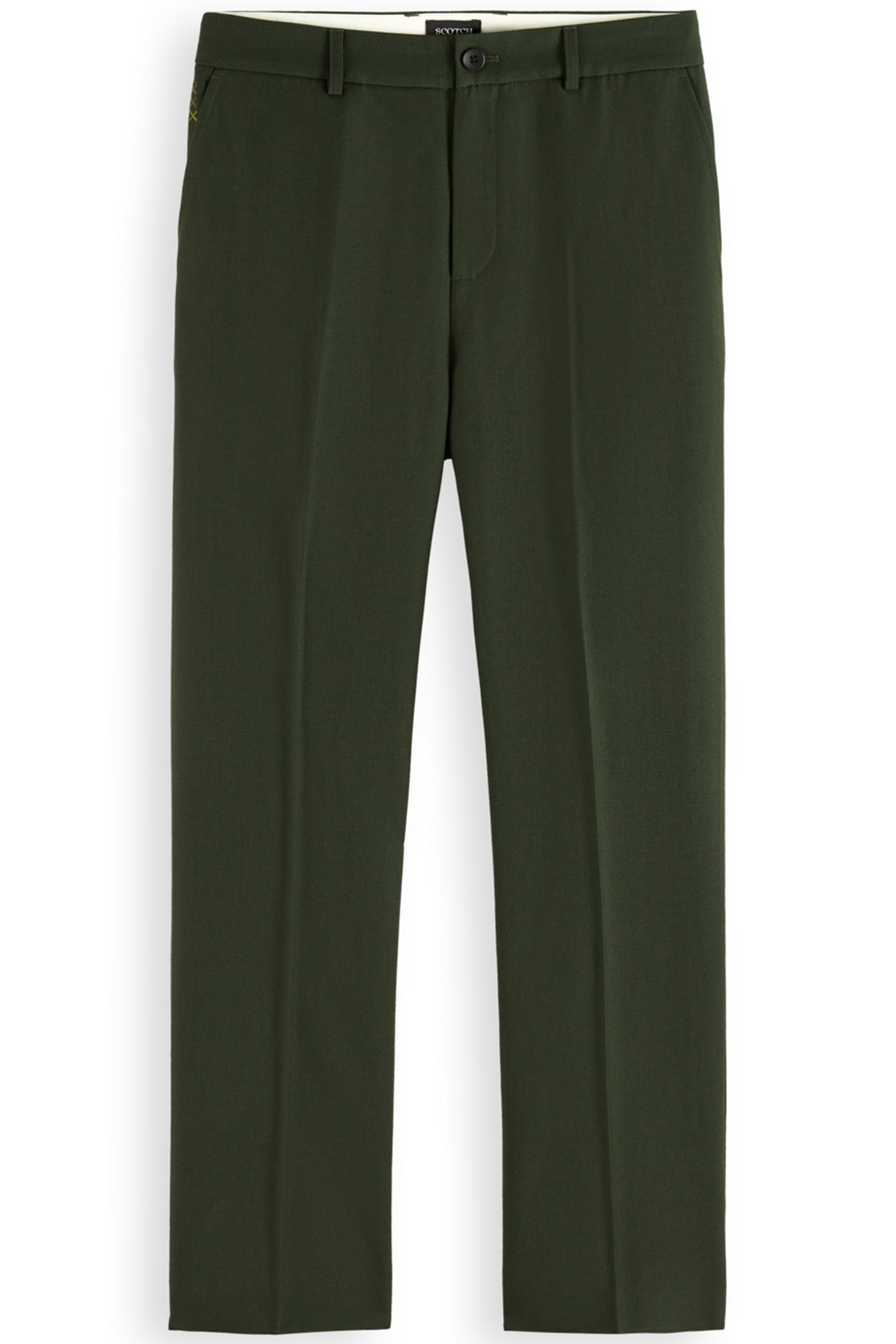 RELAXED STRAIGHT FIT WOOL-BLEND CHINO HERITAGE GREEN 1