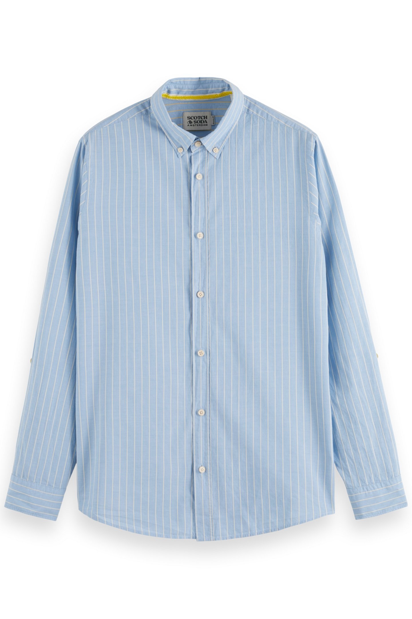 YARN DYE DOBBY STRIPE SHIRT BLUE STRIPE 3