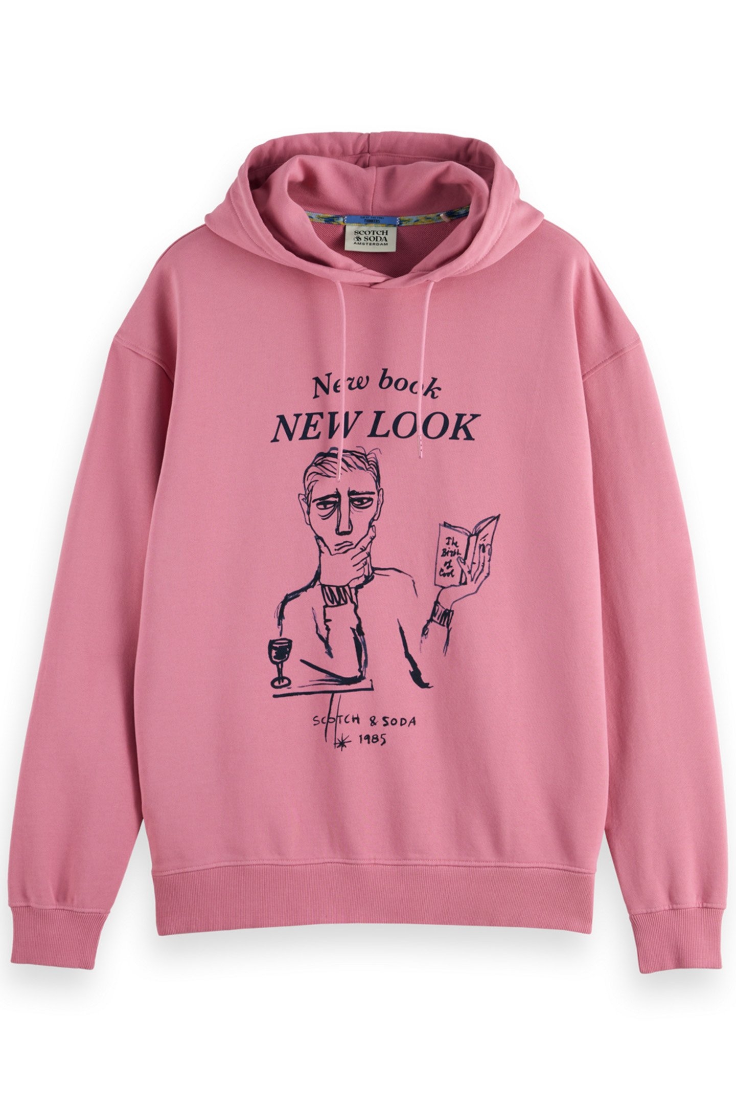 FRONT ARTWORK HOODIE POETRY PINK 1