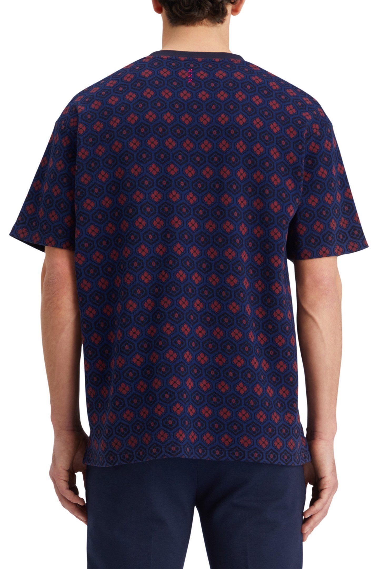 RELAXED FIT JACQUARD T-SHIRT NIGHT BOOKCOVER DITSY 2