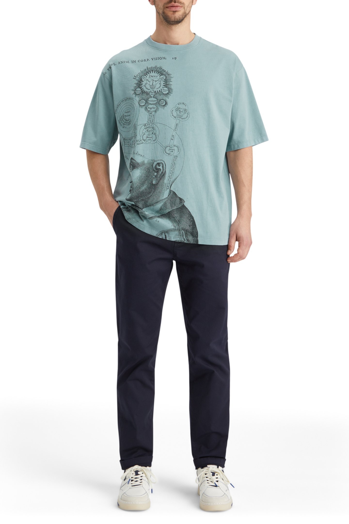 LOOSE FIT EMBASSY OF THE FREE MIND ARTWORK T-SHIRT BAY BLUE 3