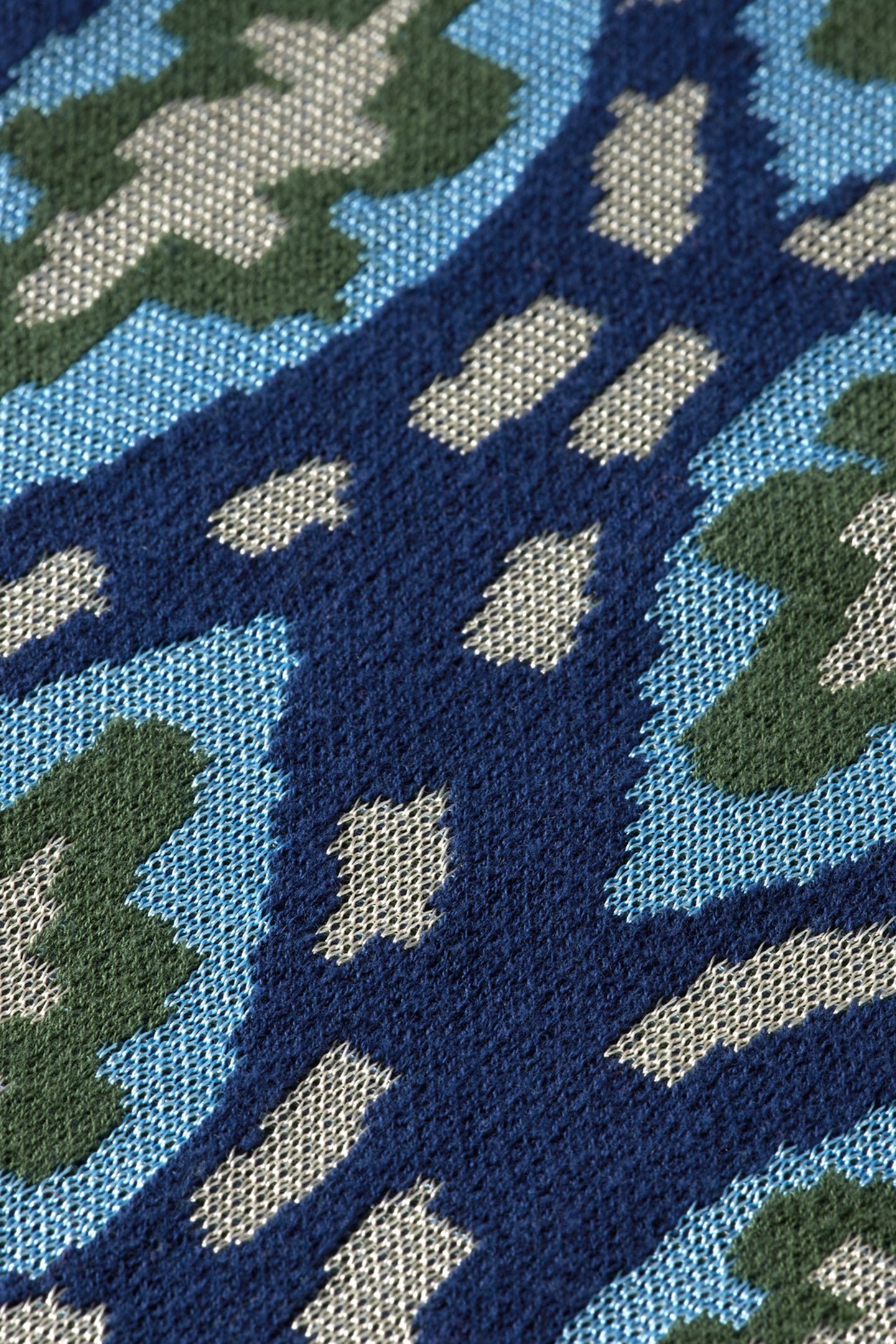 JACQUARD KNITTED SHORT-SLEEVED SHIRT BLUE BOOKCOVER AOP 8