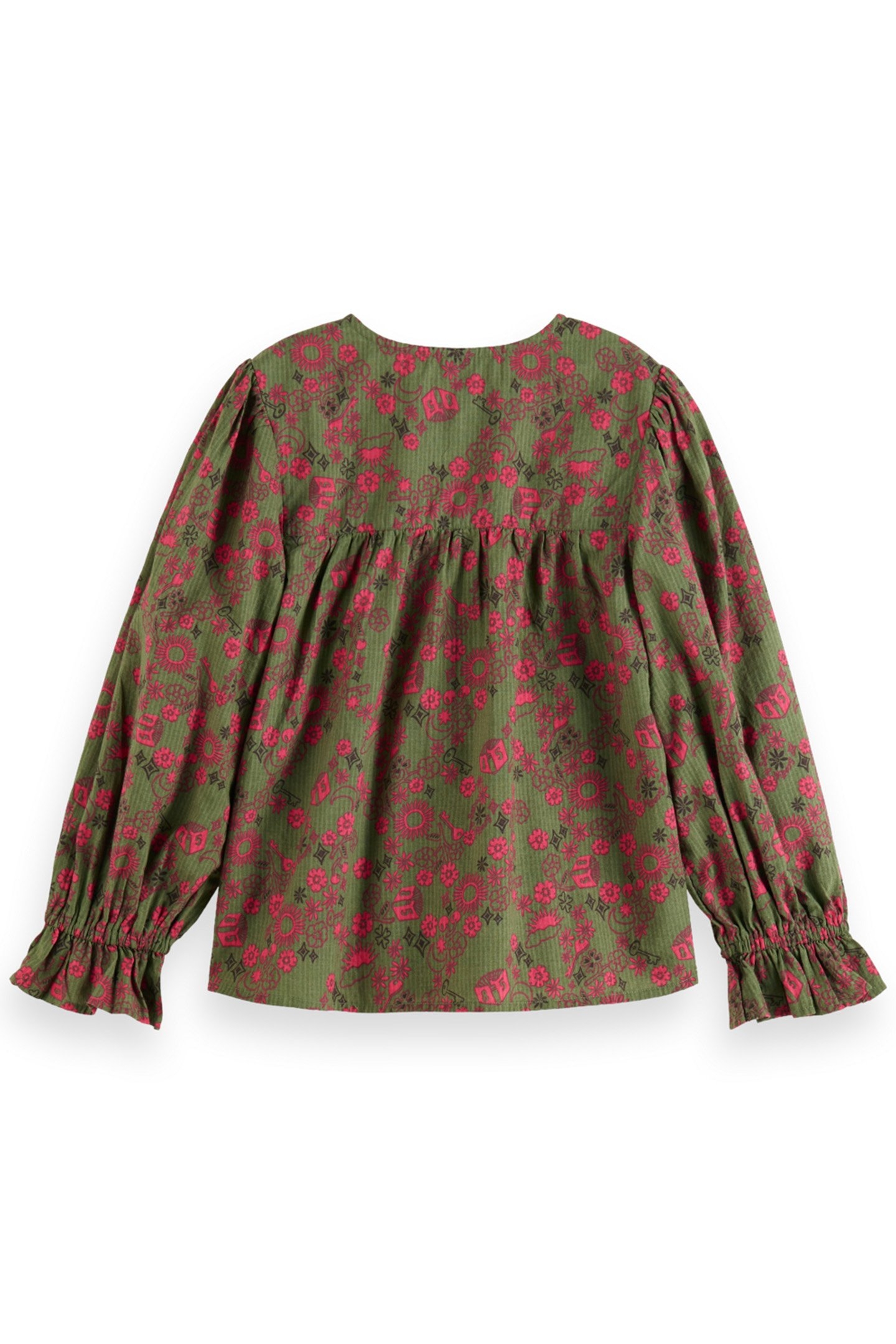 GIRL ALLOVER PRINTED STRUCTURED COTTON TOP MINDFUL DITSY 2