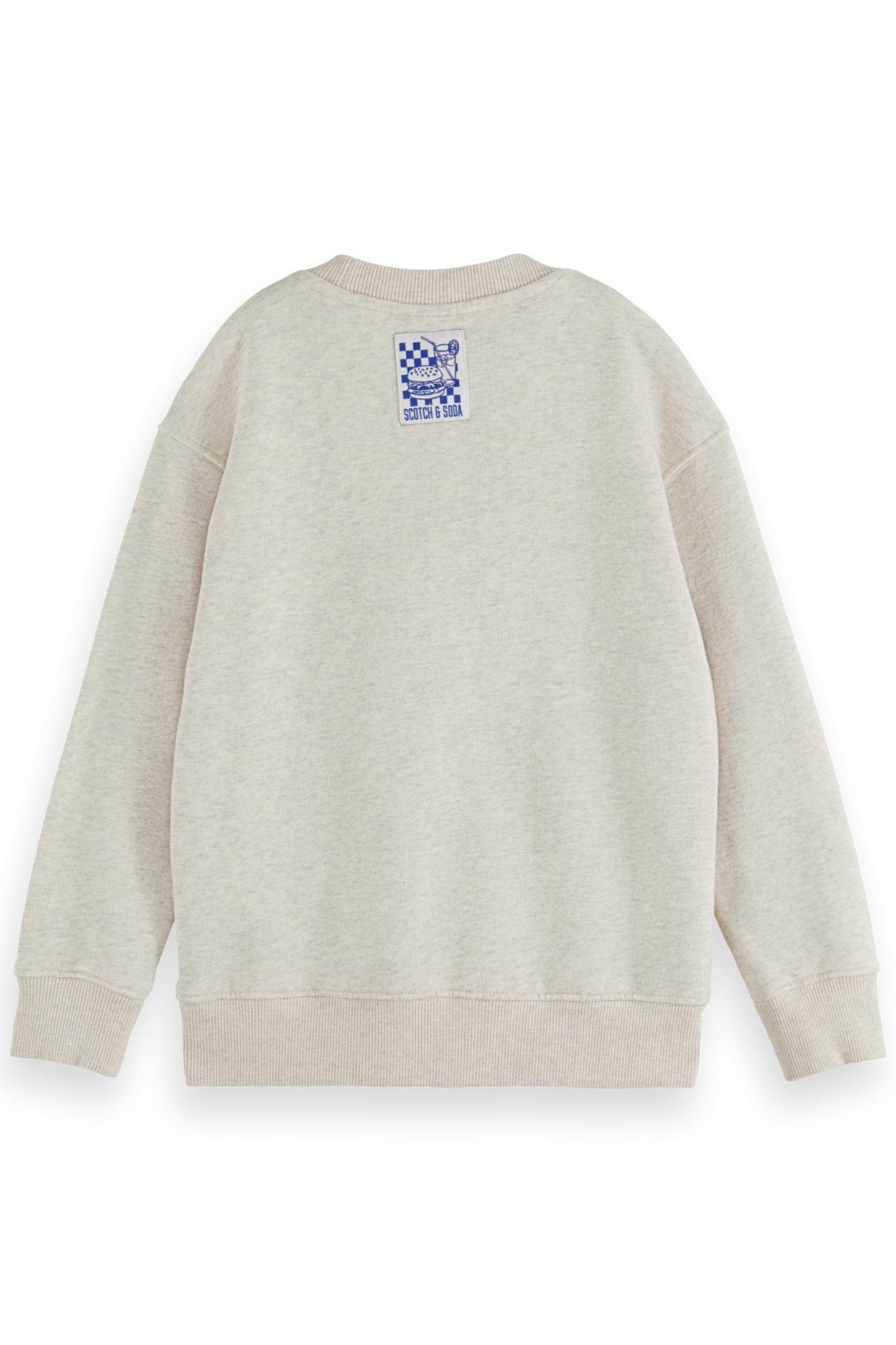 BOY REGULAR-FIT LOGO CARRIER CREW ECRU MELANGE 2