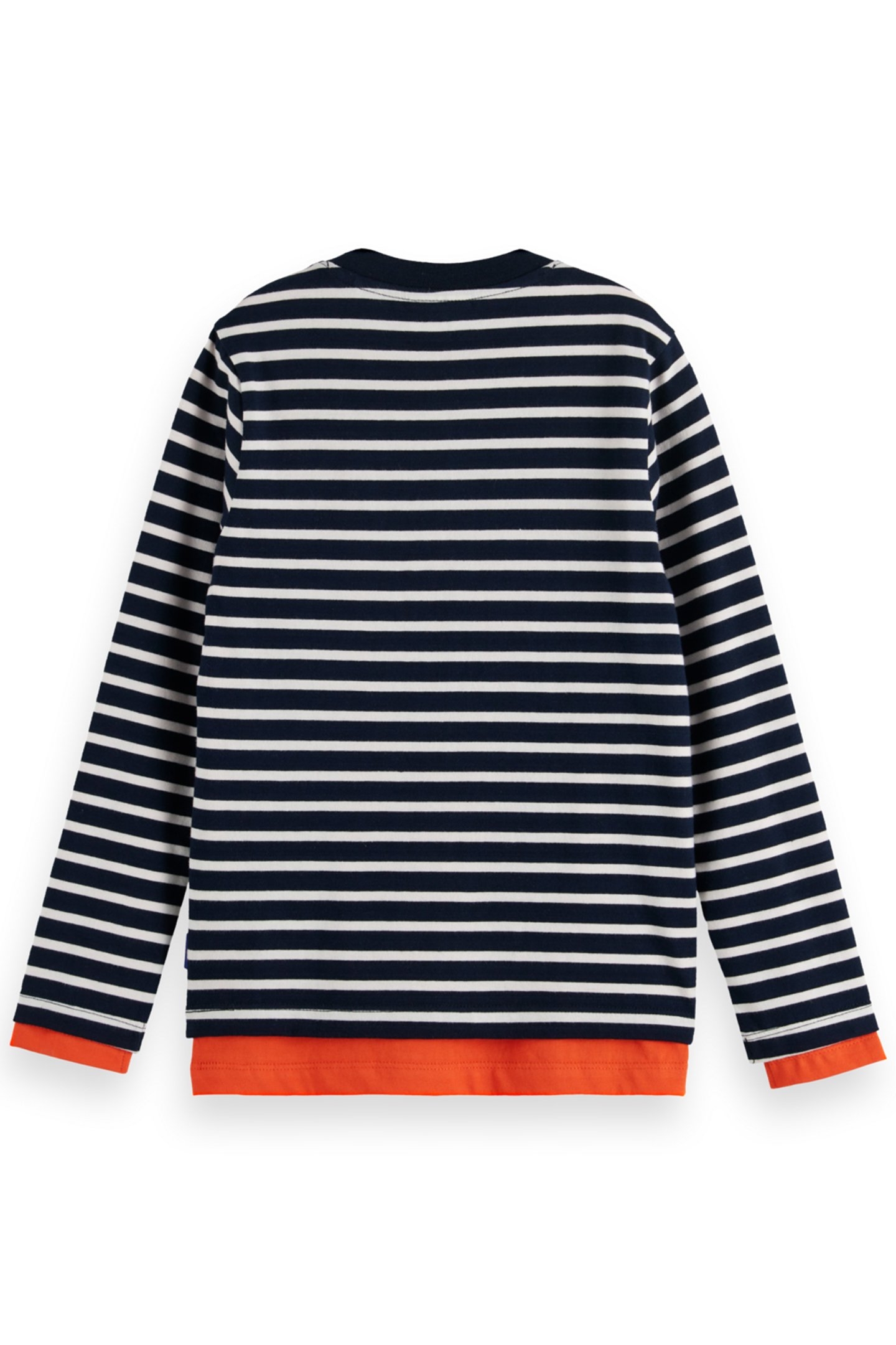 BOY DOUBLE LAYERED LONG-SLEEVED T-SHIRT NIGHT ECRU STRIPE/ST 2