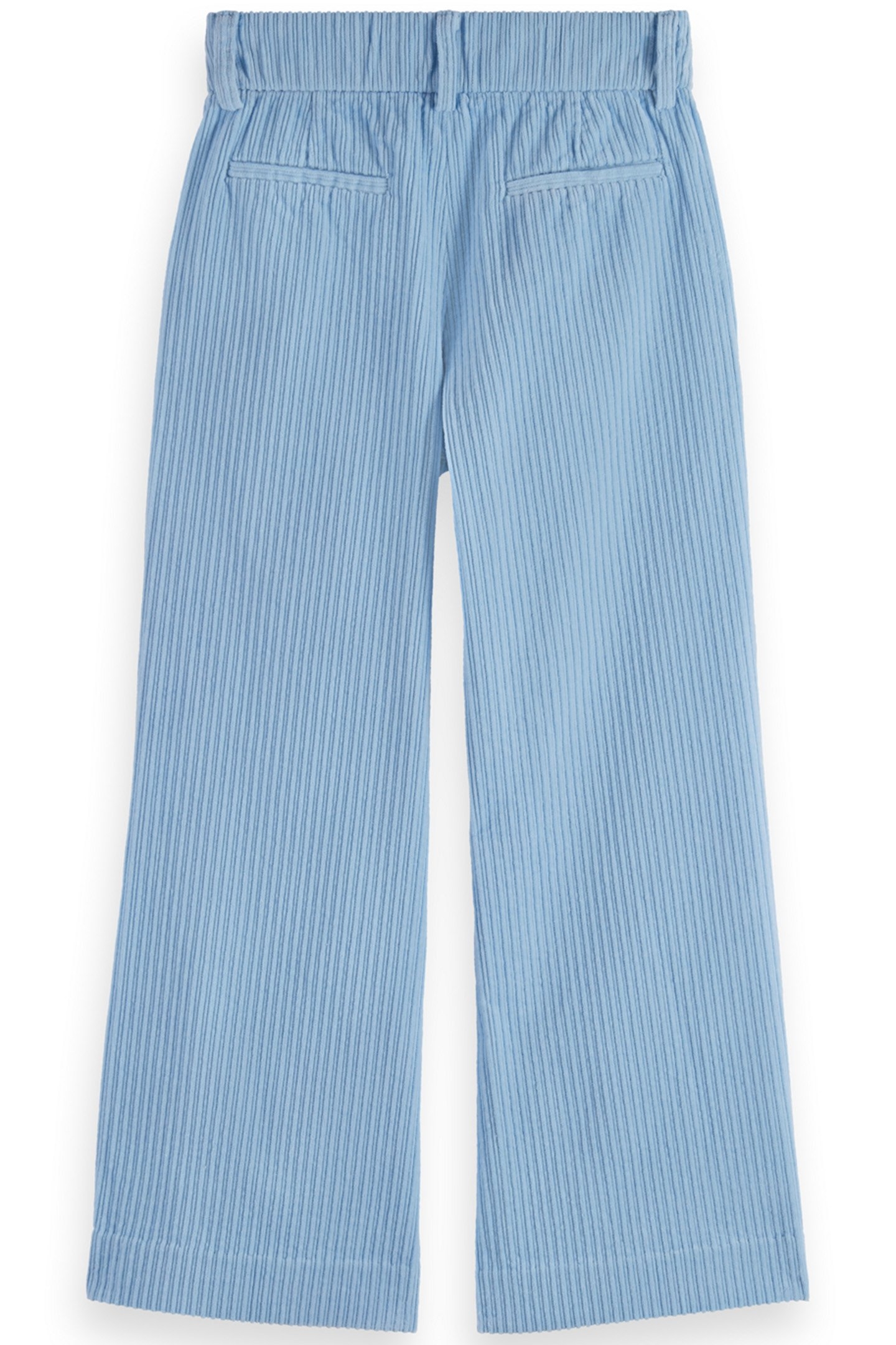 GIRL PLEATED WIDE LEG CORDUROY PANTS PACIFIC BLUE 2