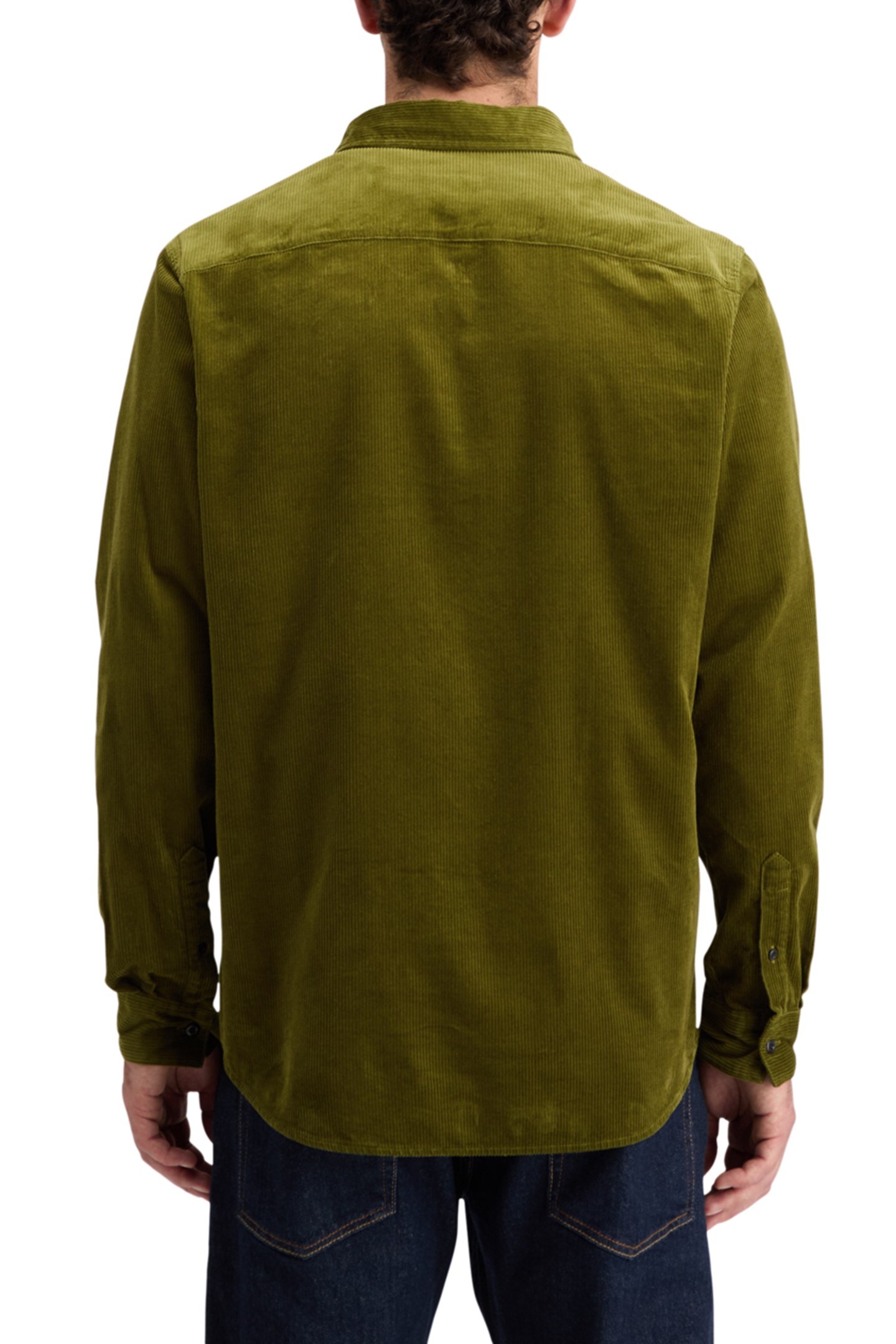 SOLID CORDUROY SHIRT MOSS GREEN 2