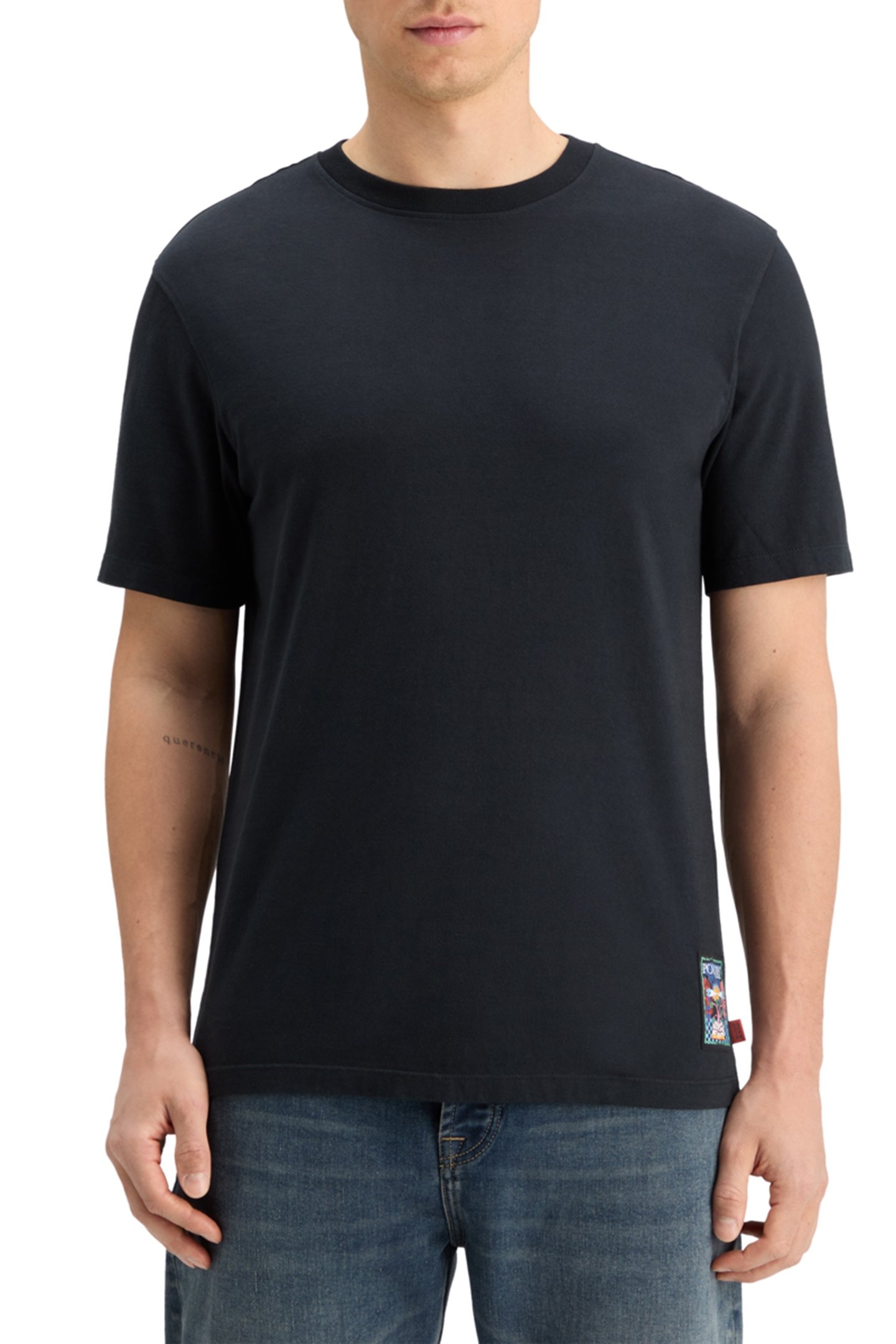 REGULAR FIT FRONT BACK ARTWORK T-SHIRT BLACK 1