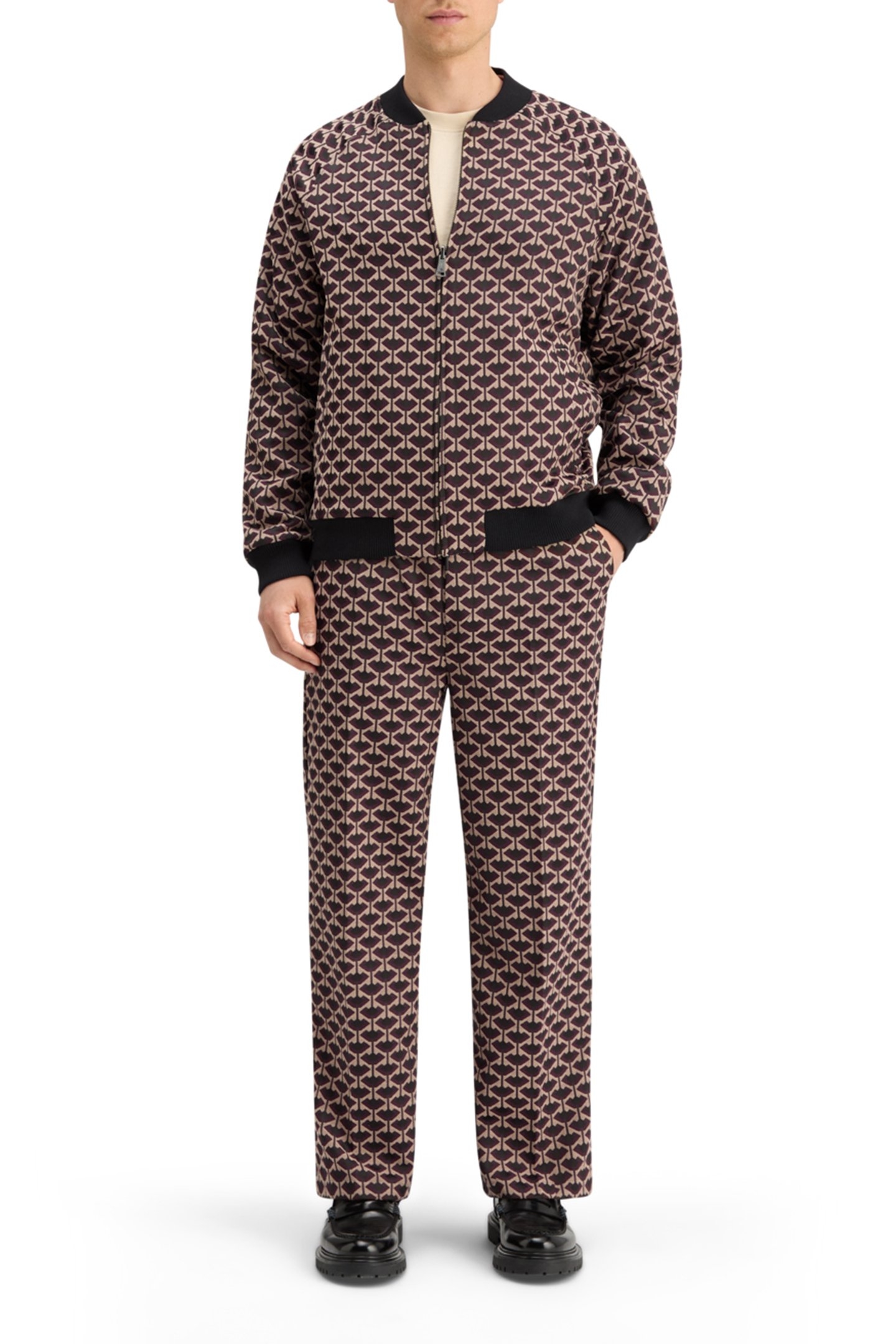 STRAIGHT FIT JACQUARD JOGGER GEO TULIP 6