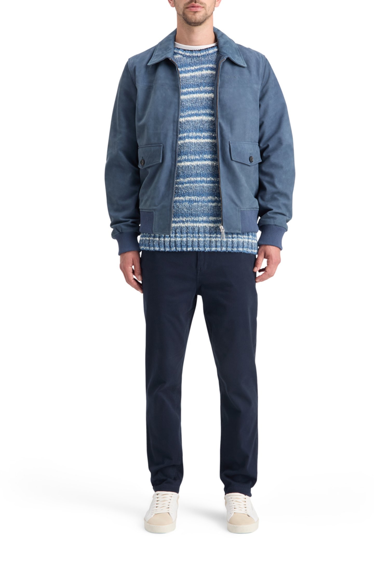 LEATHER BLOUSON JACKET HERITAGE BLUE 3