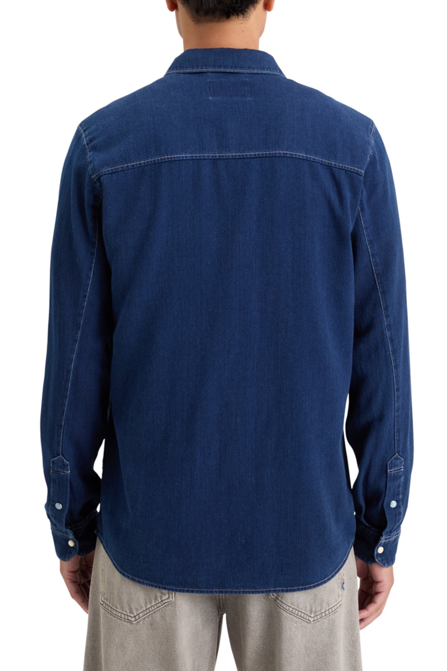 REGULAR FIT PREMIUM INDIGO TWILL WASHED SHIRT INDIGO 2