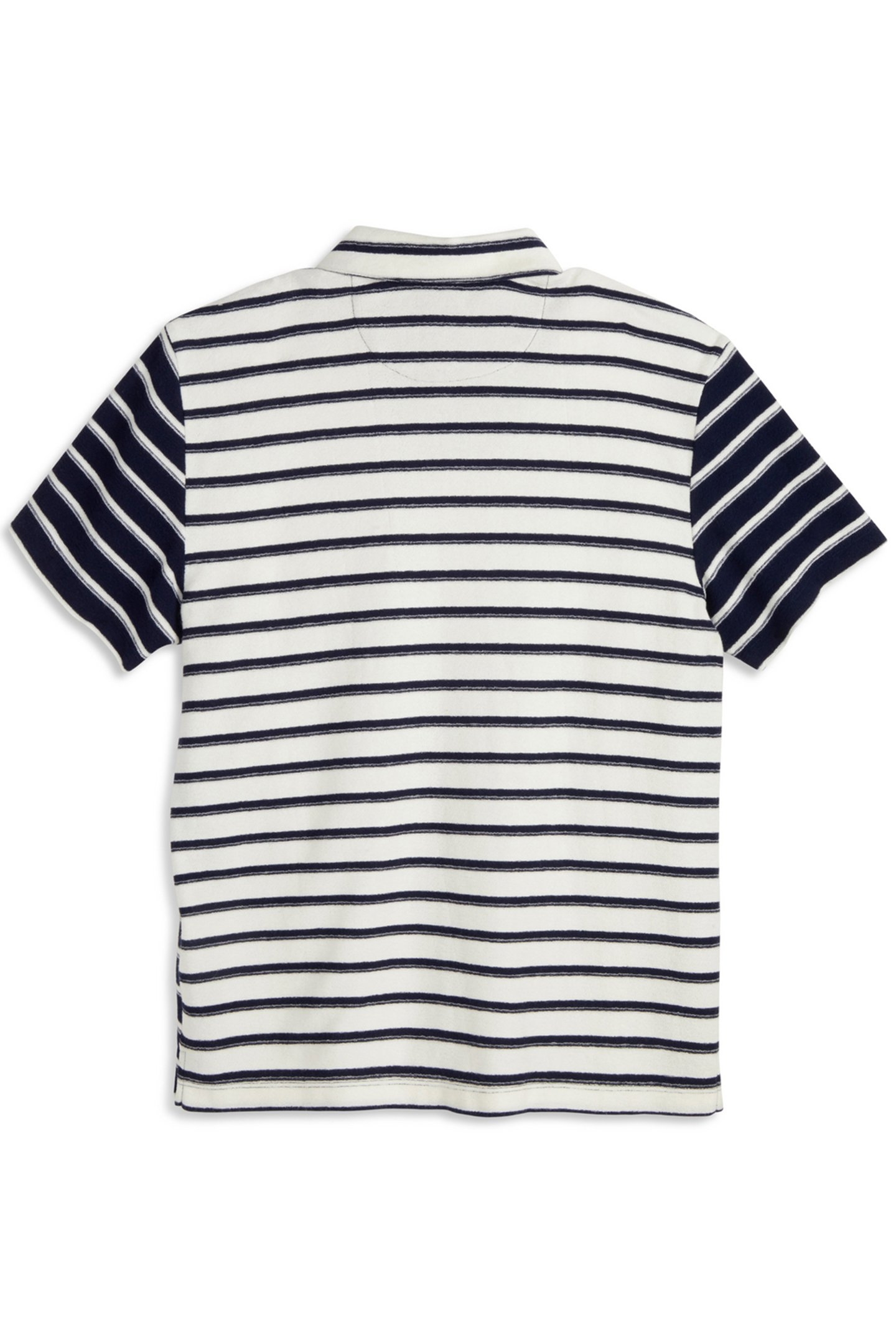 TEXTURED STRIPE BLOCKED SS POLO ASPHALT 2