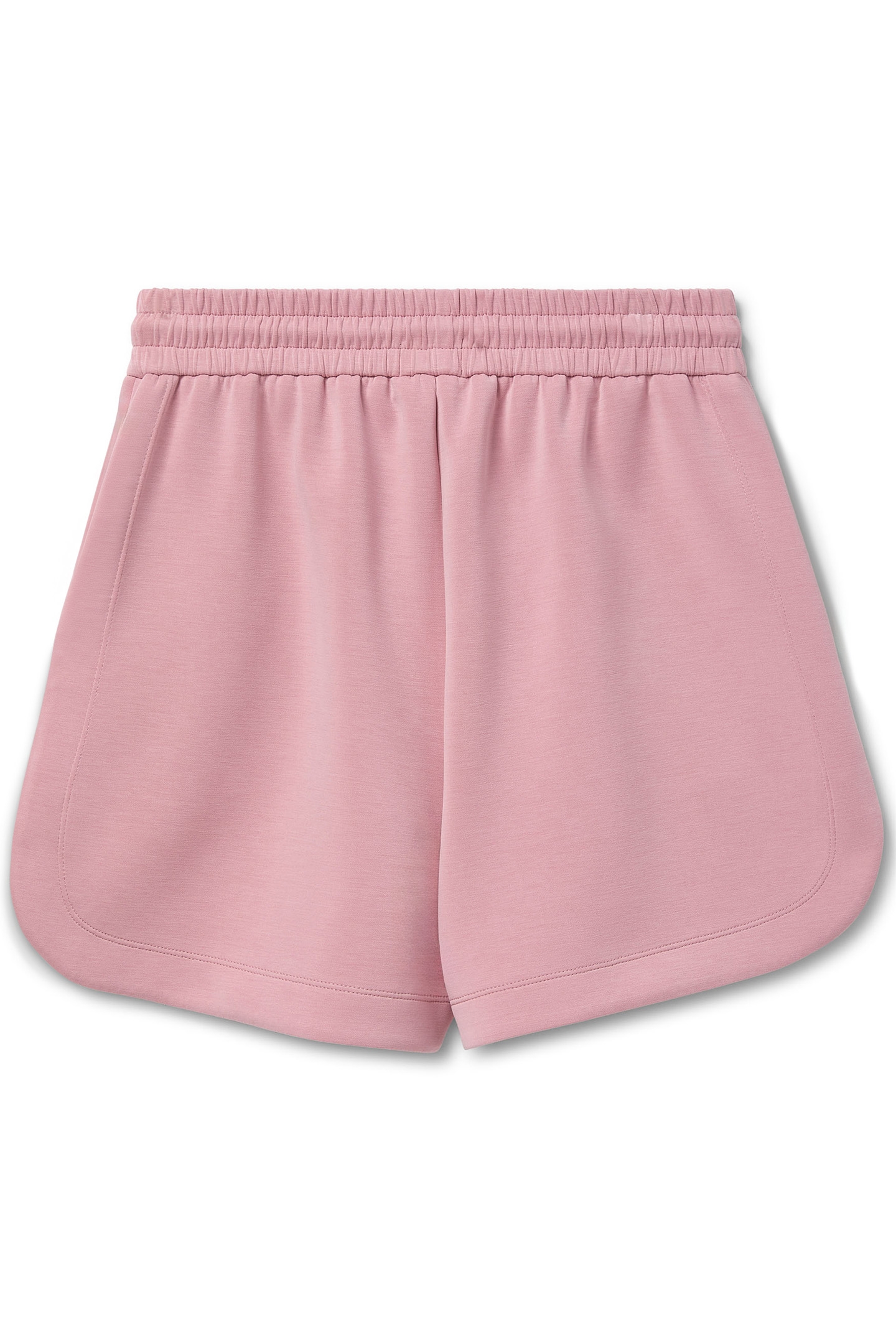 CURVED HEM DRAWSTRING SHORTS DUSTY ROSE 4