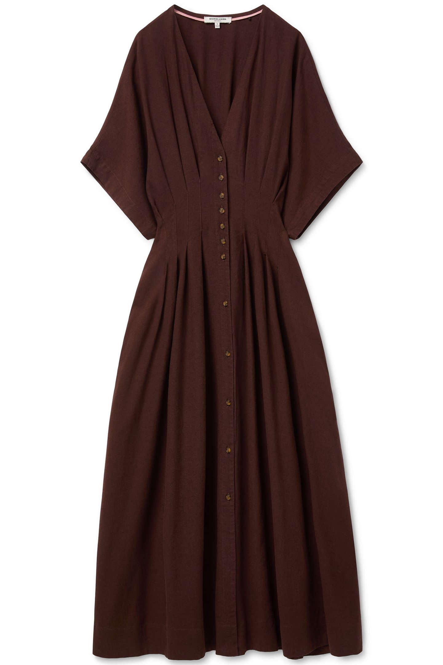 MULTI PLEATED DOLMAN DRESS PUCE 3