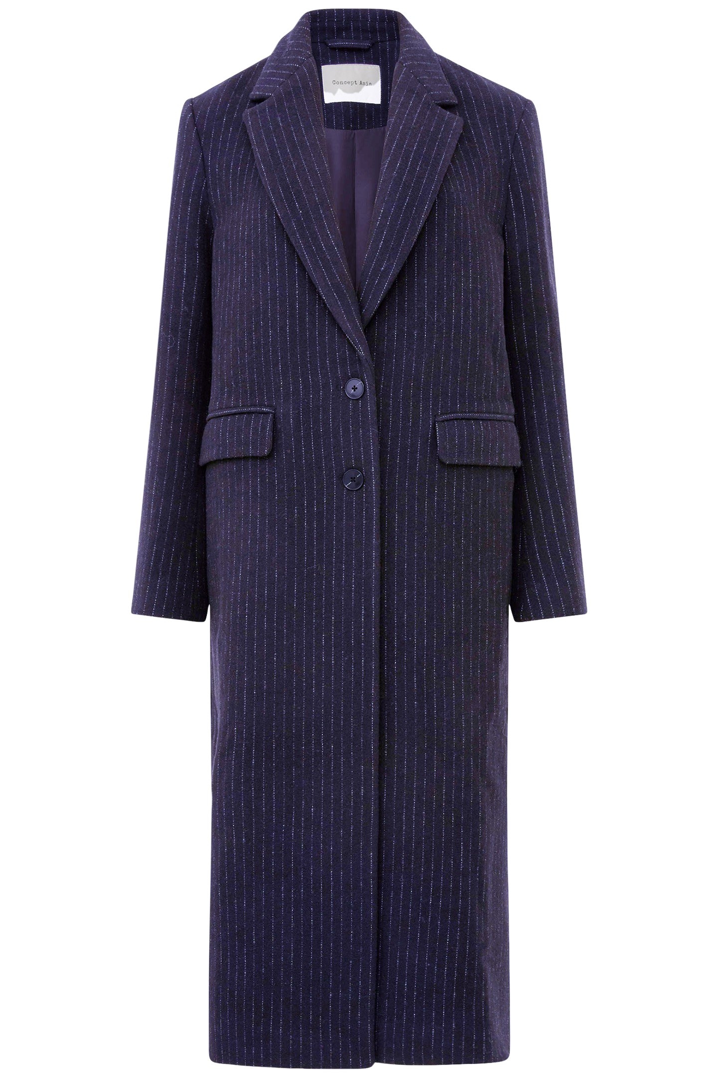 ARLANA PIN STRIPE COAT NAVY AND GREY 3