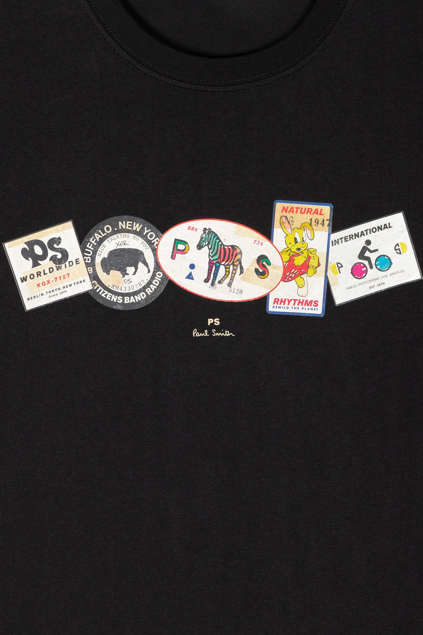 REG FIT TSHIRT PS IN A ROW BLACK 2