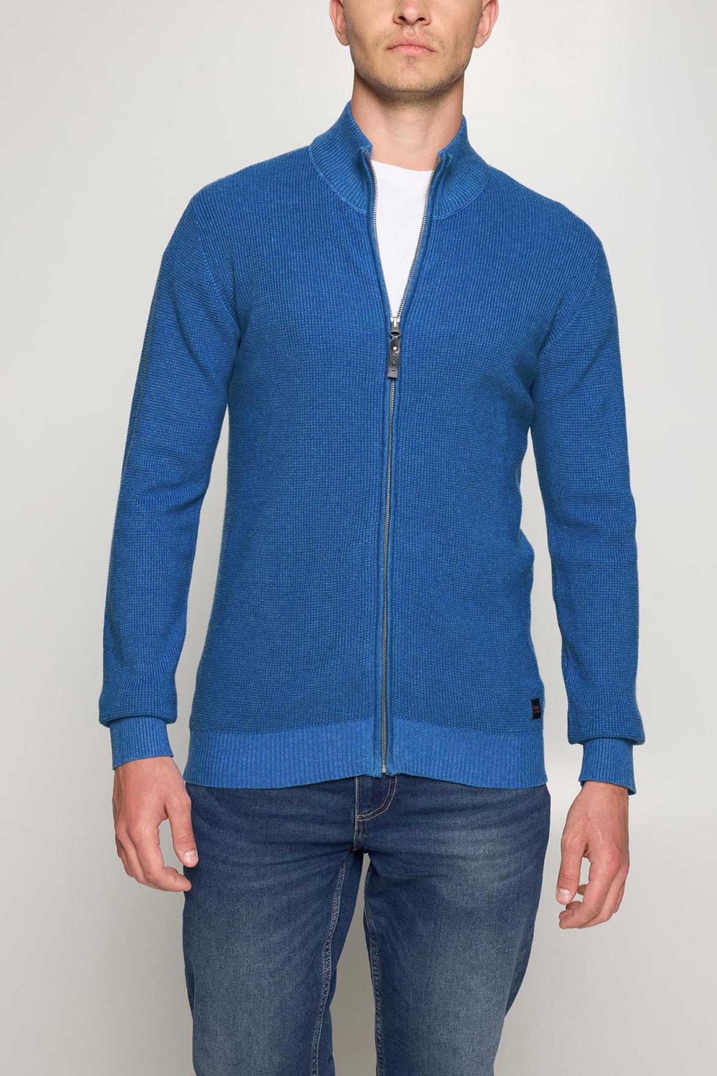 CONNORSI STRUCTURE CARDIGAN+ BLUE SLIP STREAM MEL 1