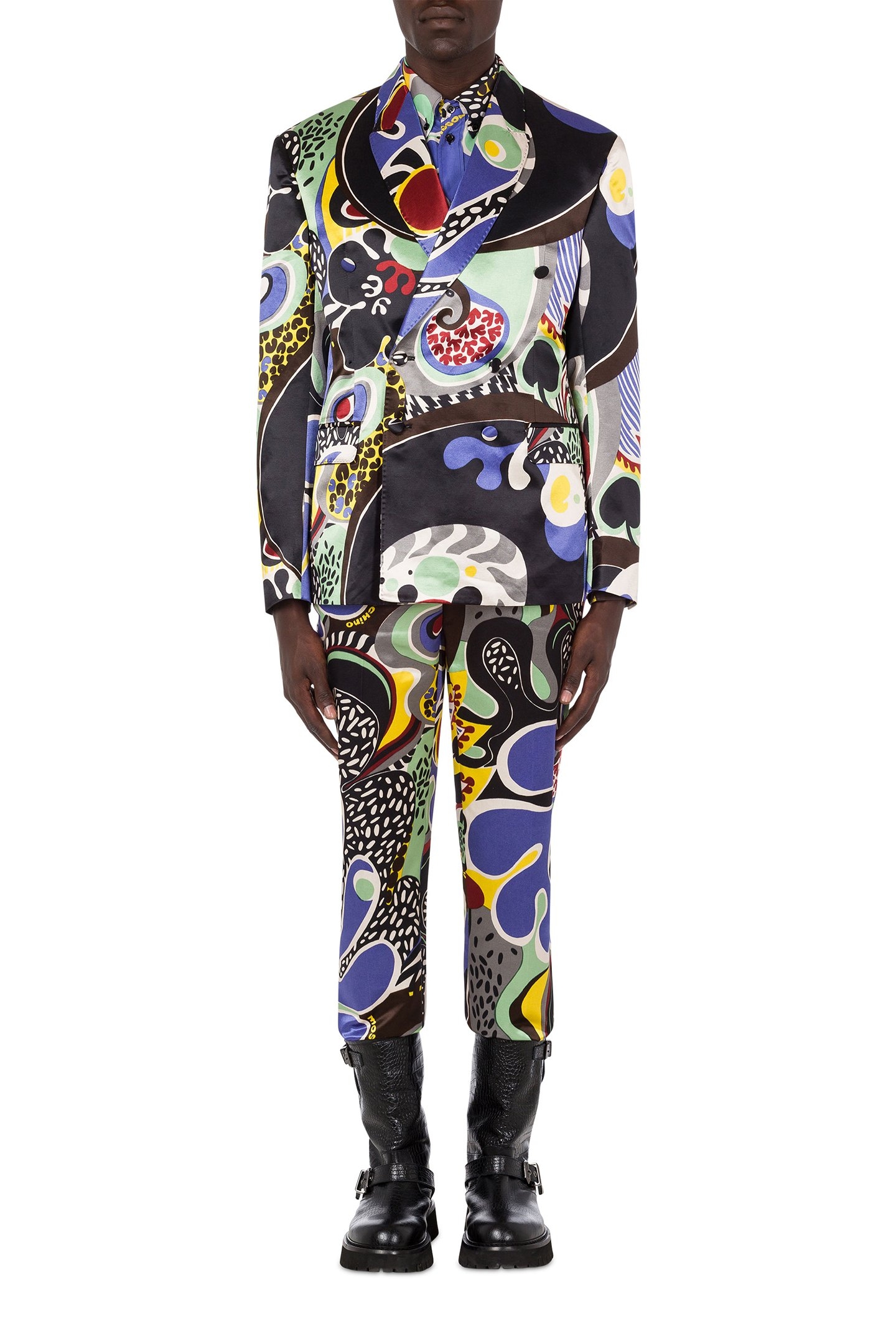 PSYCHEDELIC PRINT VISCOSE COTTON JACKET MULTICOLOUR 1