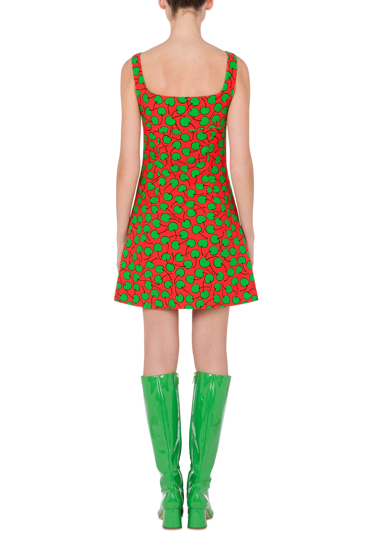 ALLOVER CHERRY PIQUÉ DRESS RED 2