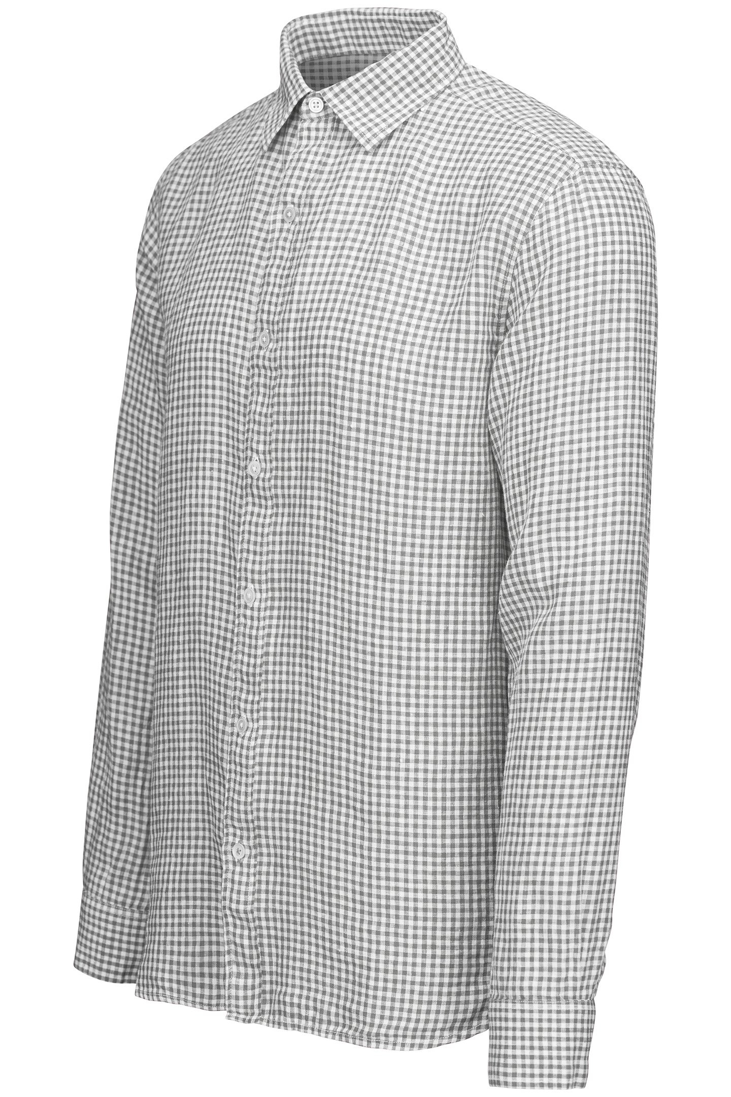 AMALFI GINGHAM LINEN SHIRT HICKORY 3
