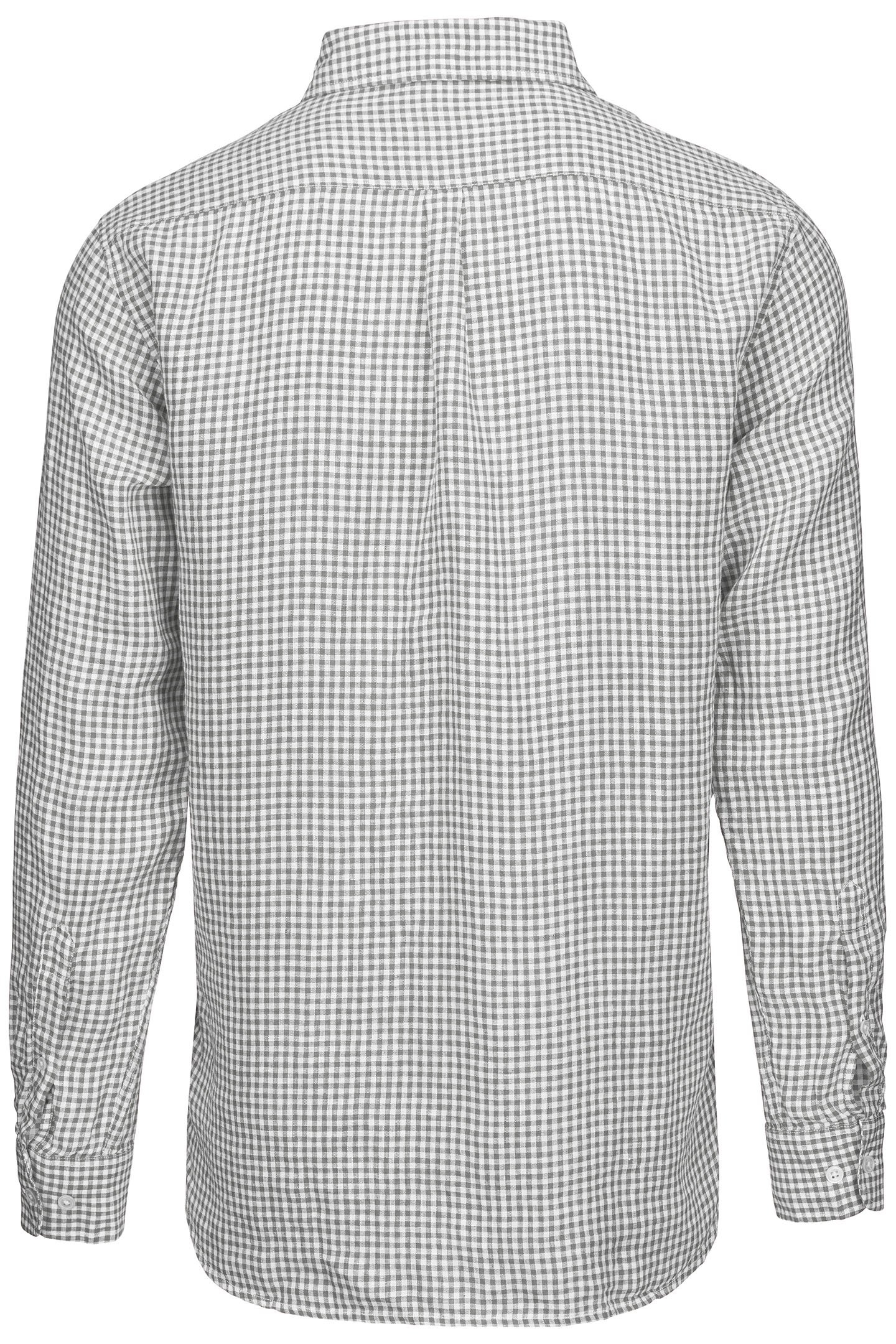 AMALFI GINGHAM LINEN SHIRT HICKORY 2
