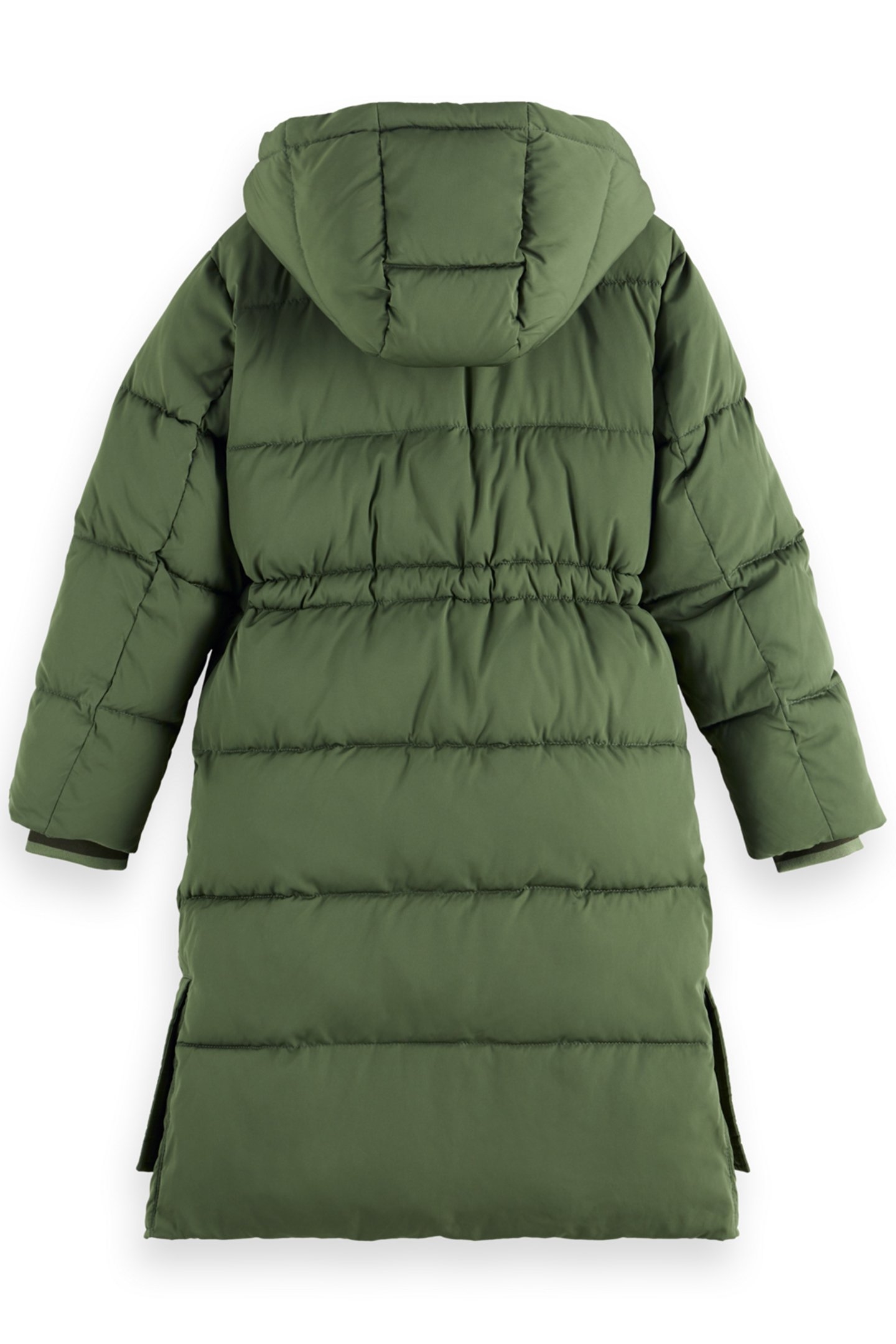 GIRL LONG PUFFER JACKET PINE GREEN 2