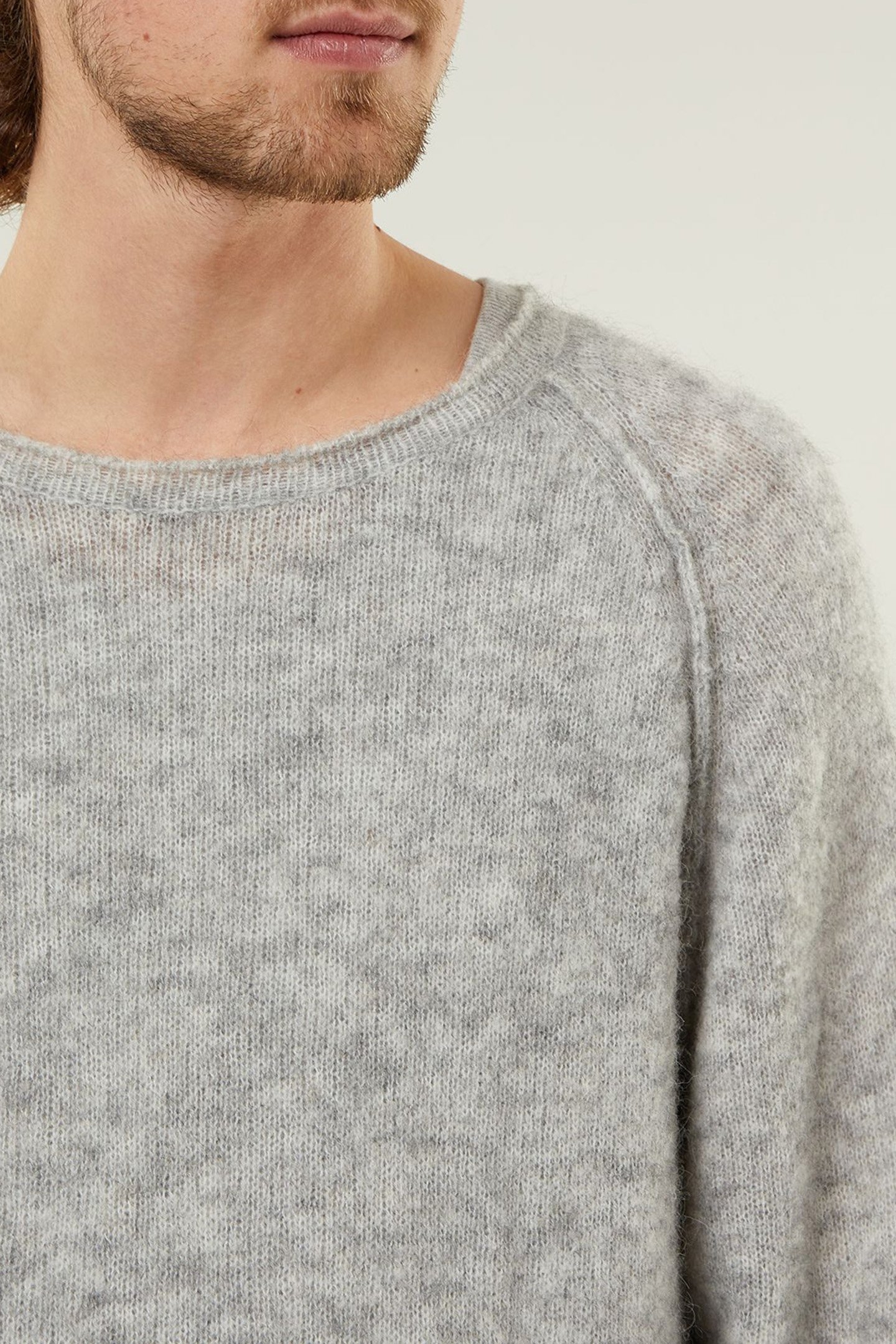 JACE KNIT SWEATER LIGHT GREY MELEE 6