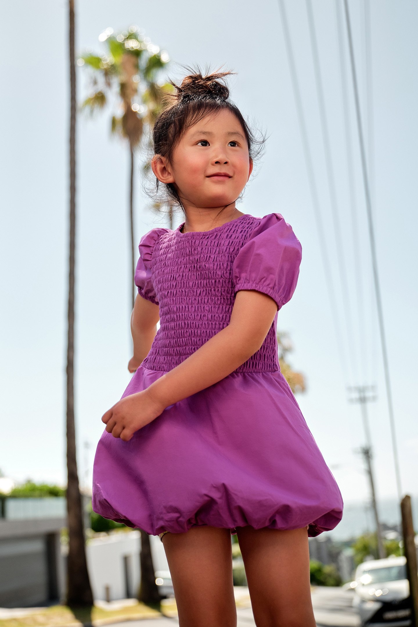 GAM-SBSMOCK BALLOON DRESS DARKPURPLE 6