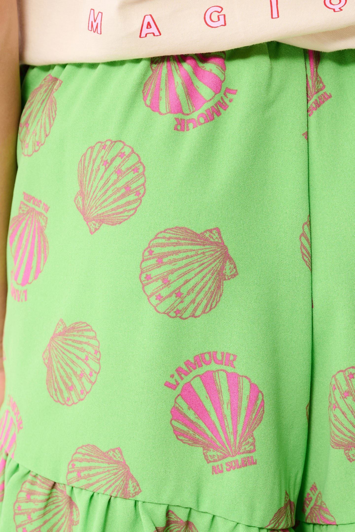 GAM-SBSHELL GREEN RUFFLE SHORT GREEN 5