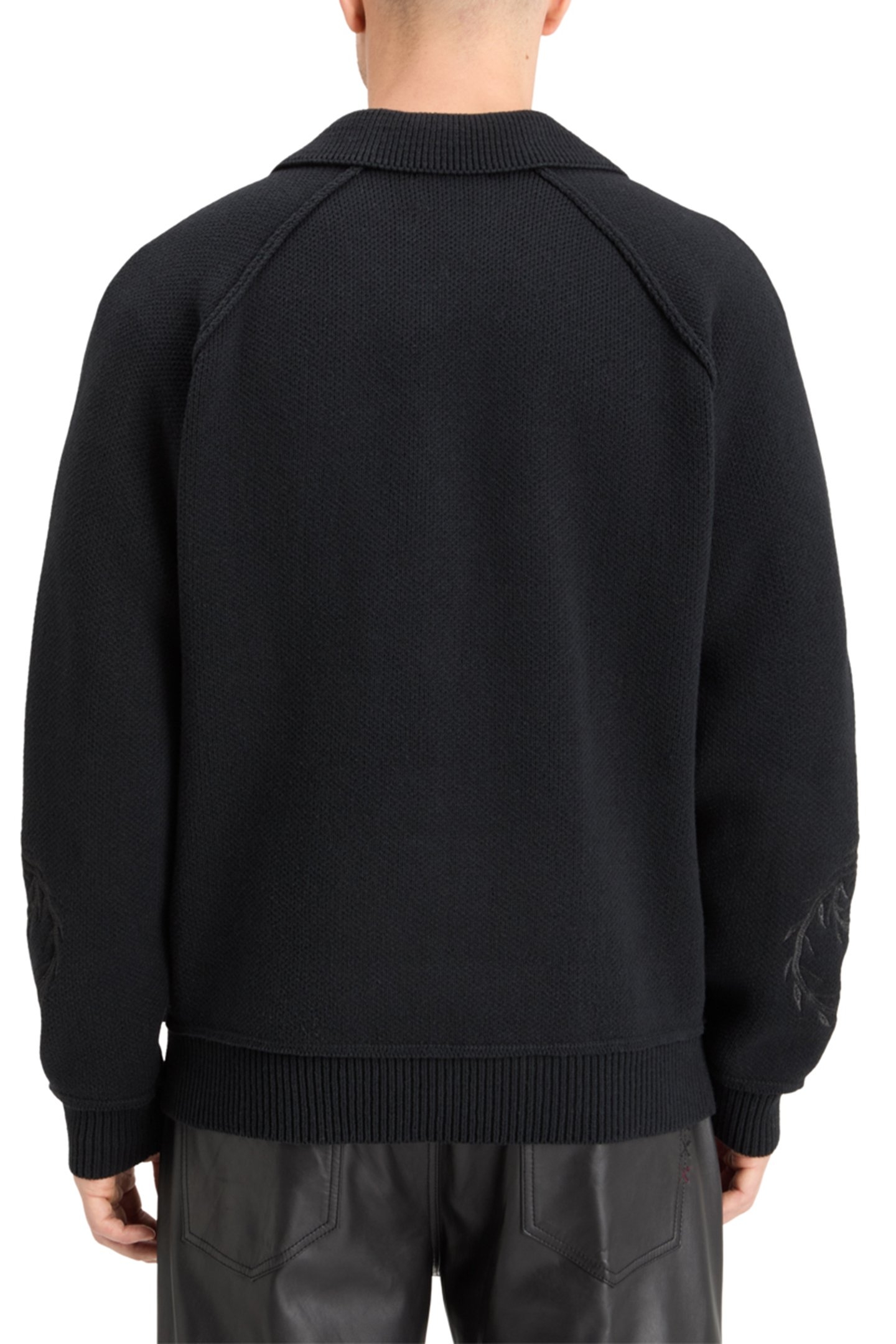 POLO LONG SLEEVES DROPPED SHOULDER SWEATER BLACK 2