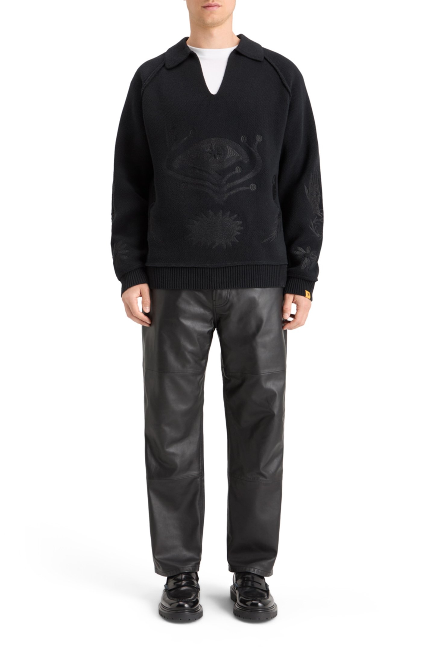 POLO LONG SLEEVES DROPPED SHOULDER SWEATER BLACK 3