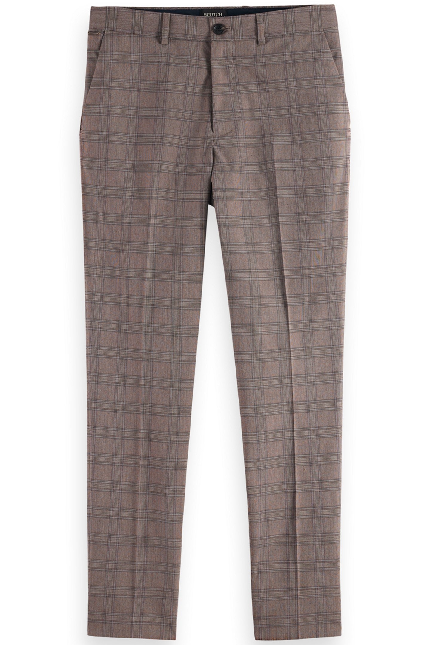 IRVING - CLASSIC YARN-DYED CHINO BROWN ECRU CHECK 4