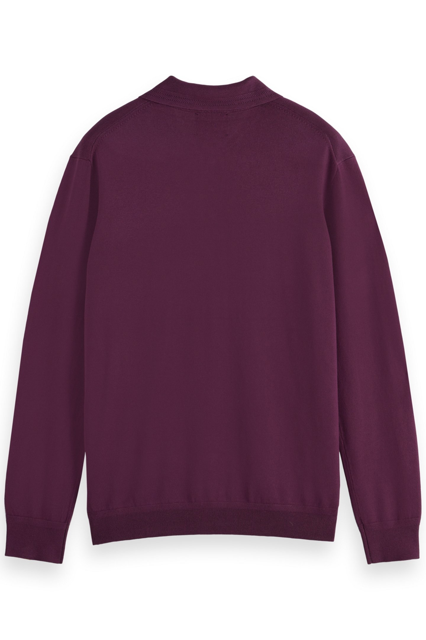KNITTED POLO LONG SLEEVE BERRY 5