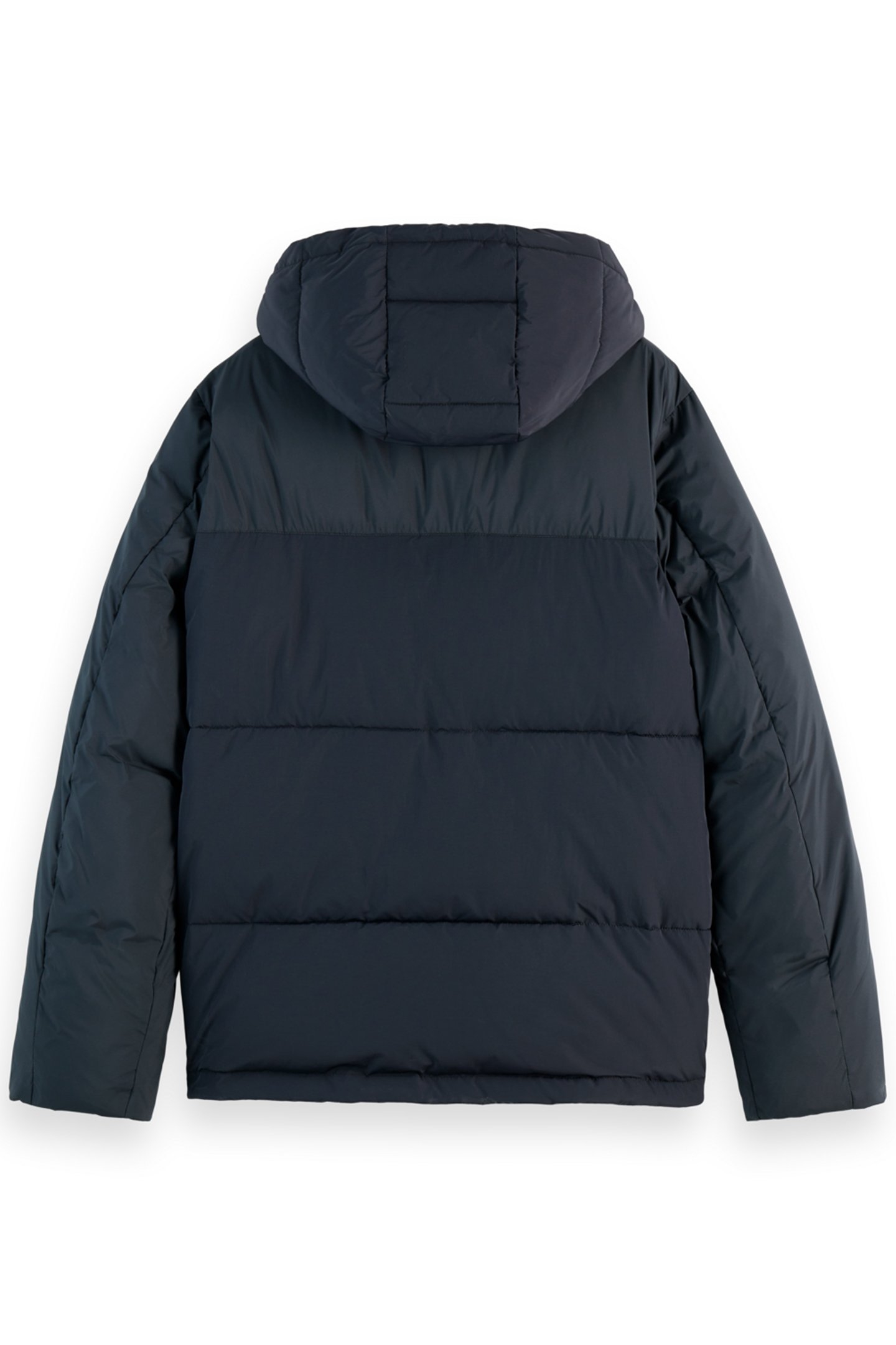HOODED PUFFER JACKET BLACK 4
