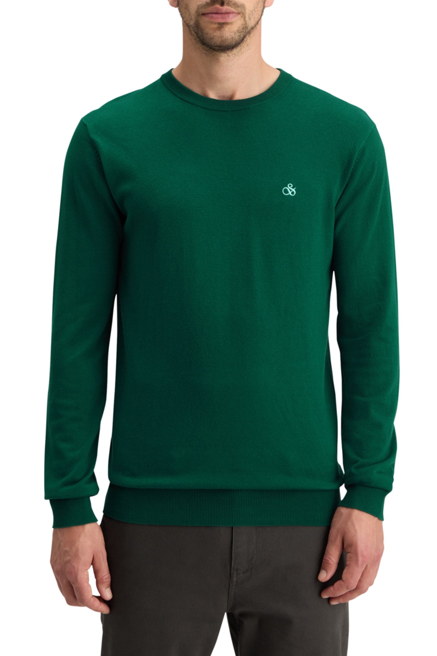 ESSENTIAL VISCOSE SWEATER WINGBACK GREEN 1