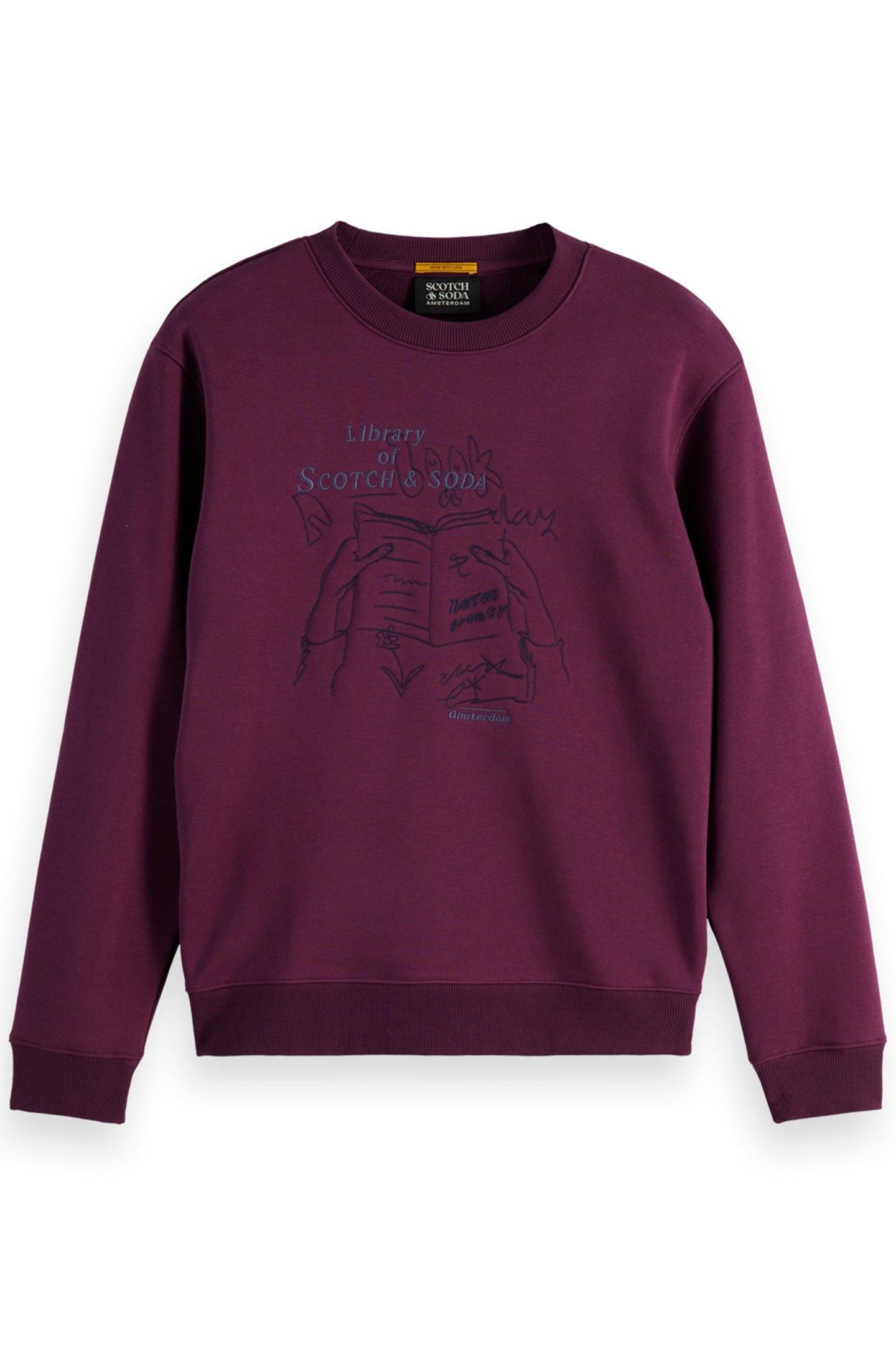 EMBROIDERY SWEATSHIRT BERRY 1