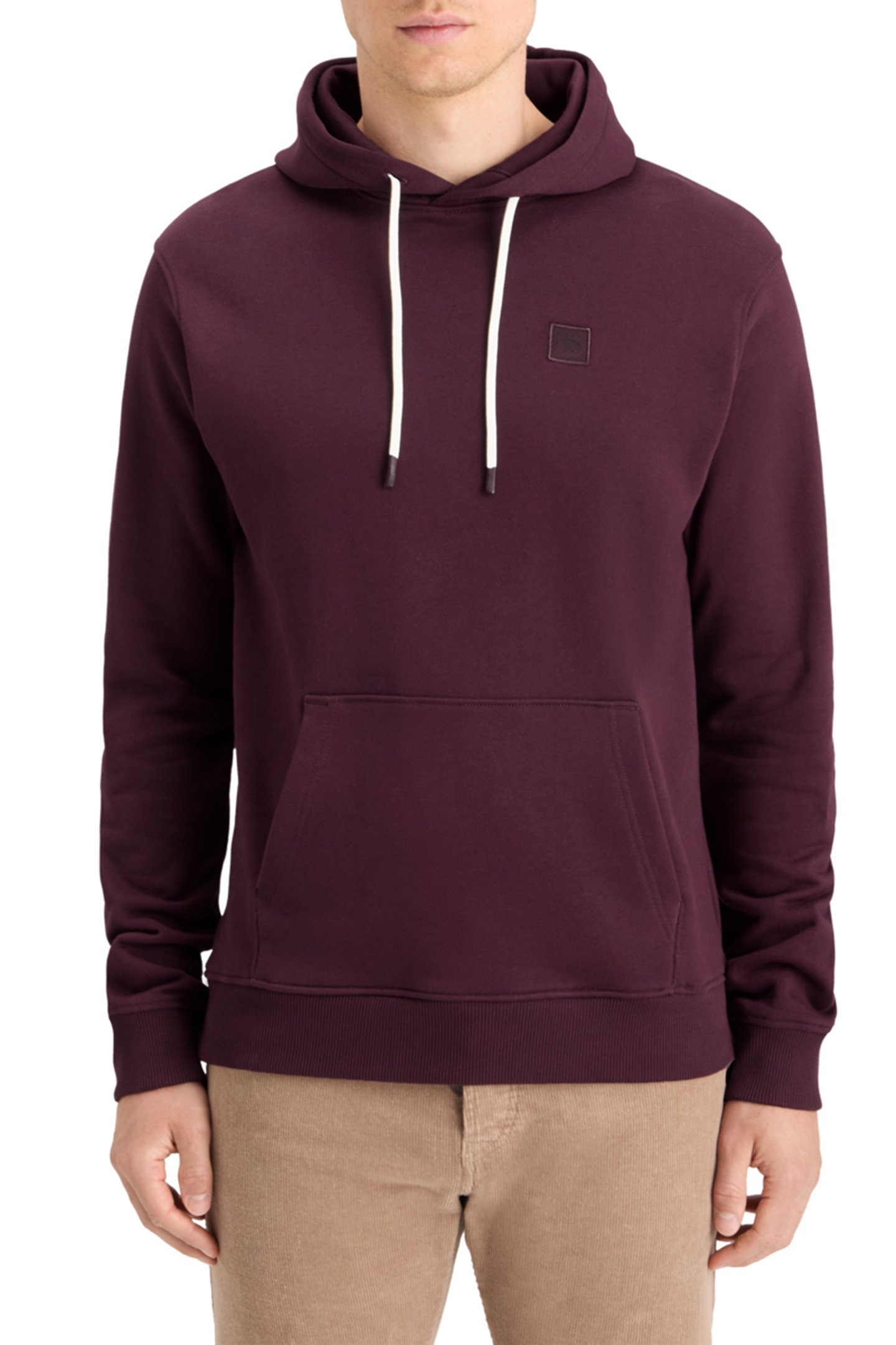 ESSENTIAL LOGO BADGE HOODIE DARK GRAPE 1
