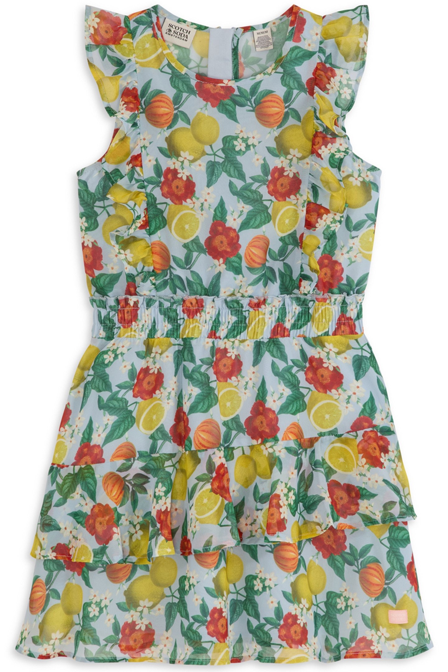 GIRLS S&S DRESS & VEST SET SKY/PEWTER 4