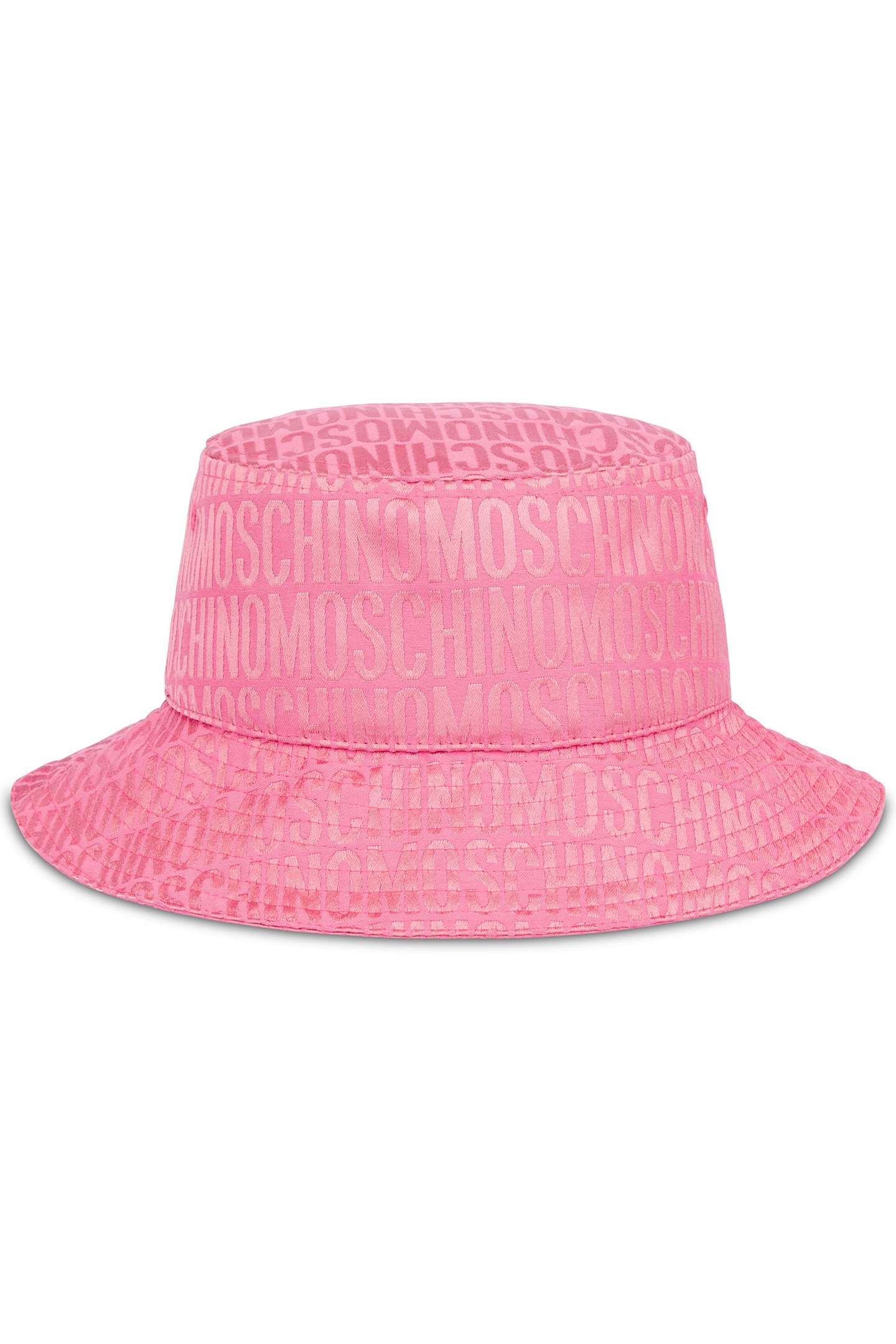 ALLOVER LOGO NYLON BUCKET HAT PINK 2