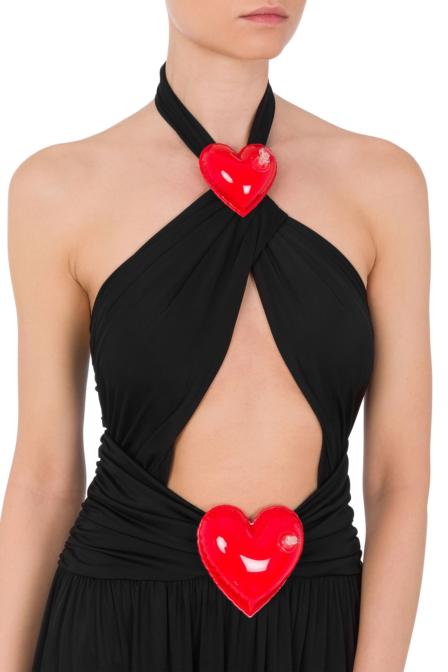INFLATABLE HEARTS ORGANZINE DRESS BLACK 4