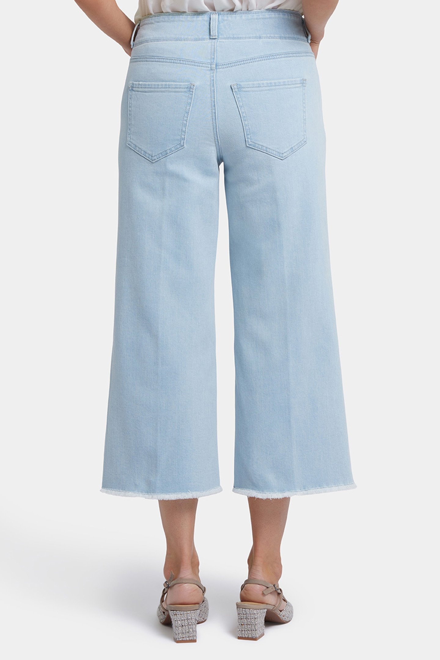 BRIGITTE WIDE LEG CAPRI CLEAR WATER 2