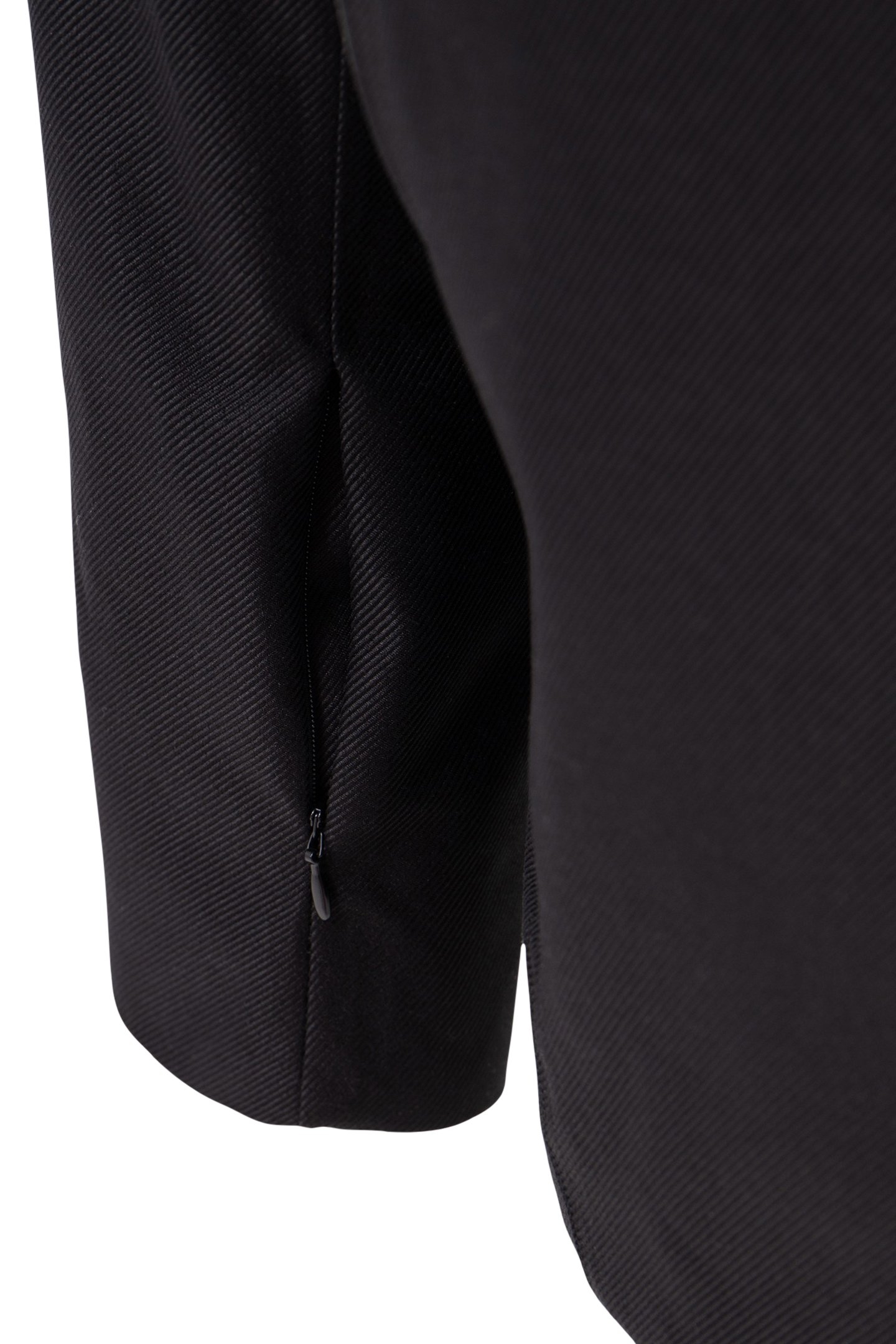 BLACK NYLON WATERPROOF JACKET WITH DETACHABLE HOOD 8