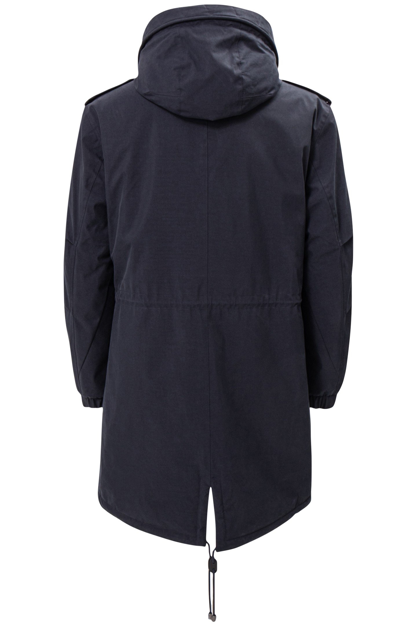 NAVY BLUE PARKA WITH BEIGE SHERPA LINING 4