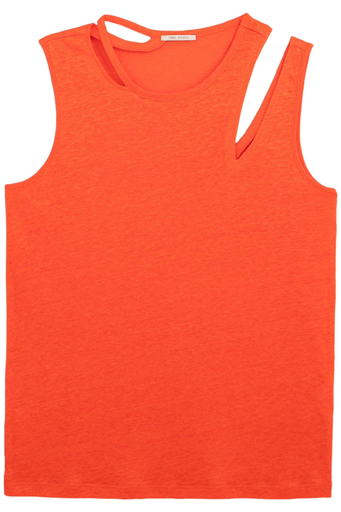 IRIDESCENT LINEN KNIT ASYMMETRICAL MELON TEE-SHIRT 5