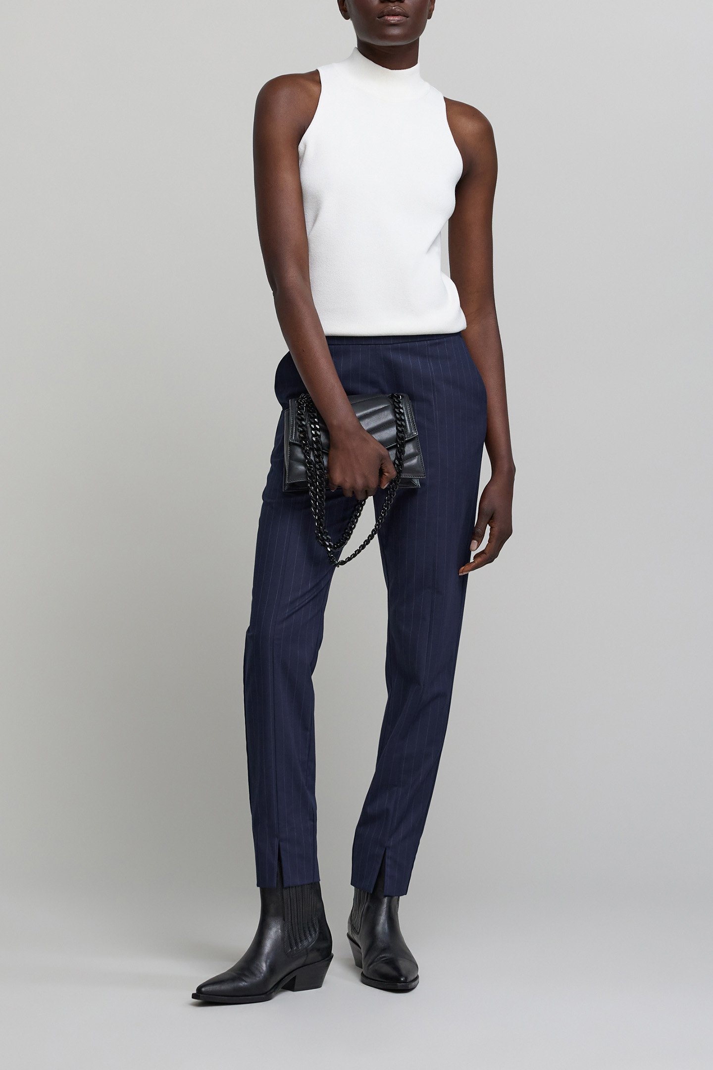 NAVY TENNIS STRIPE SUIT PANTS 5