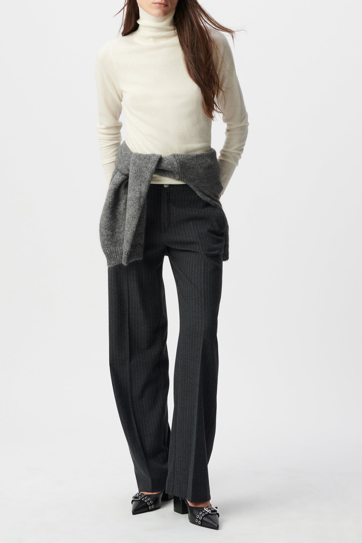 ECRU HERRINGBONE KNIT SWEATER 3