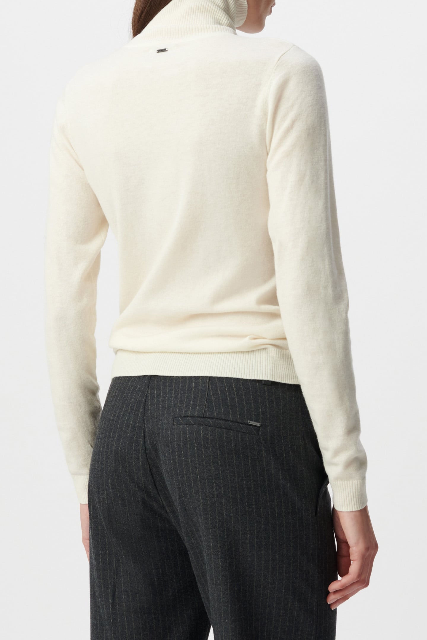 ECRU HERRINGBONE KNIT SWEATER 2