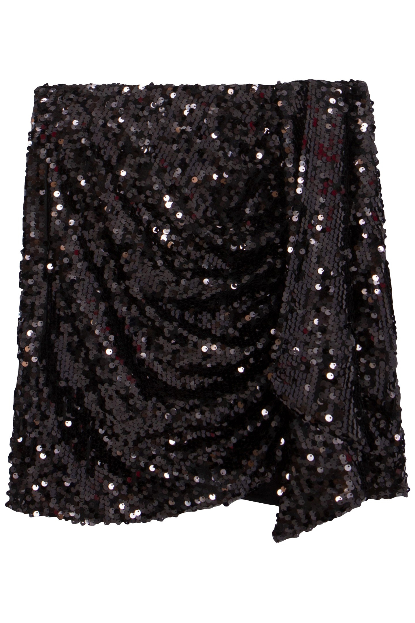SHORT BLACK SEQUIN EMBROIDERED SKIRT 3