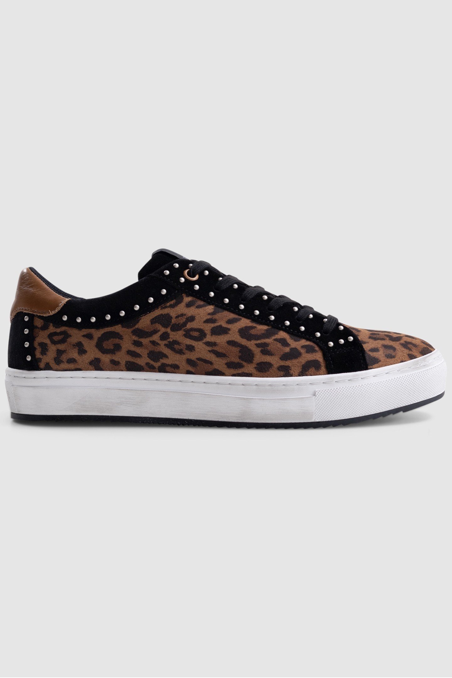 BROWN SUEDE LEOPARD PRINT TRAINERS 1