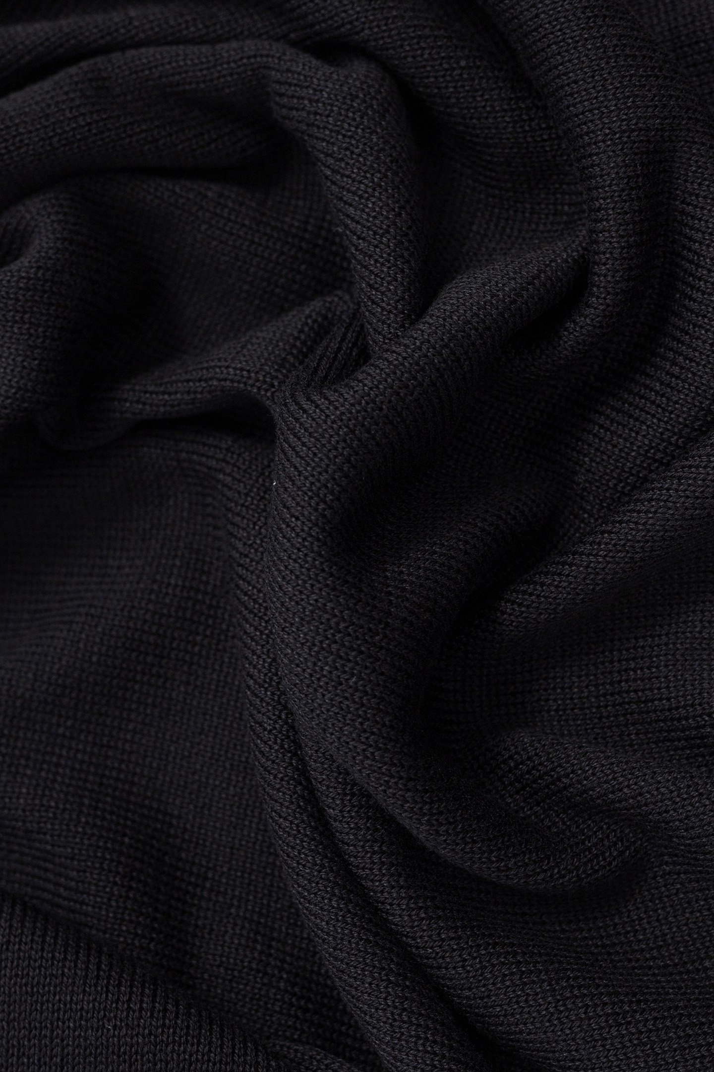 BLACK KNITTED SWEATER WITH STUDDED MESSAGE 7